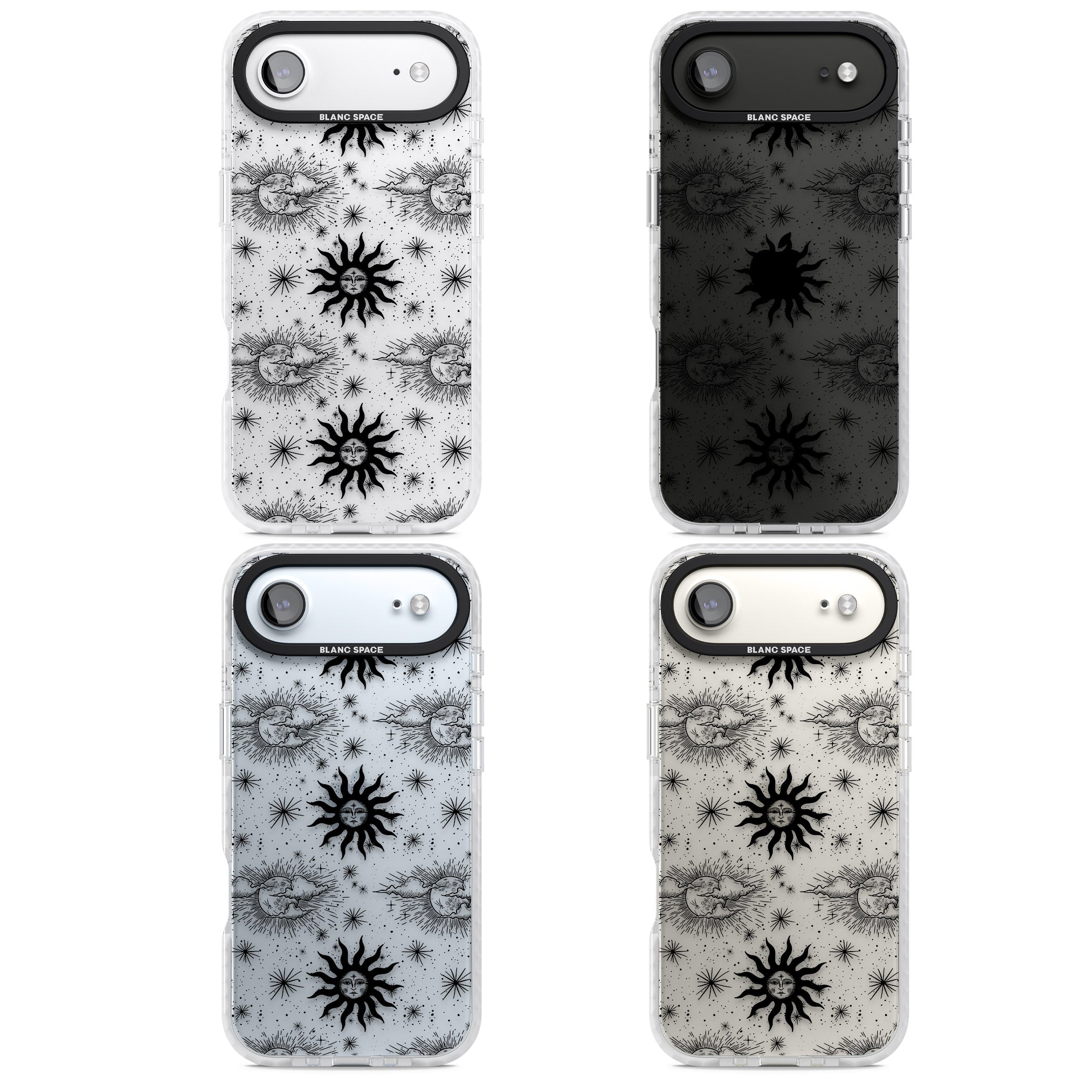 Vintage Sun & Moon iPhone 17 Air Impact Clear Phone Case APT Impact Protection