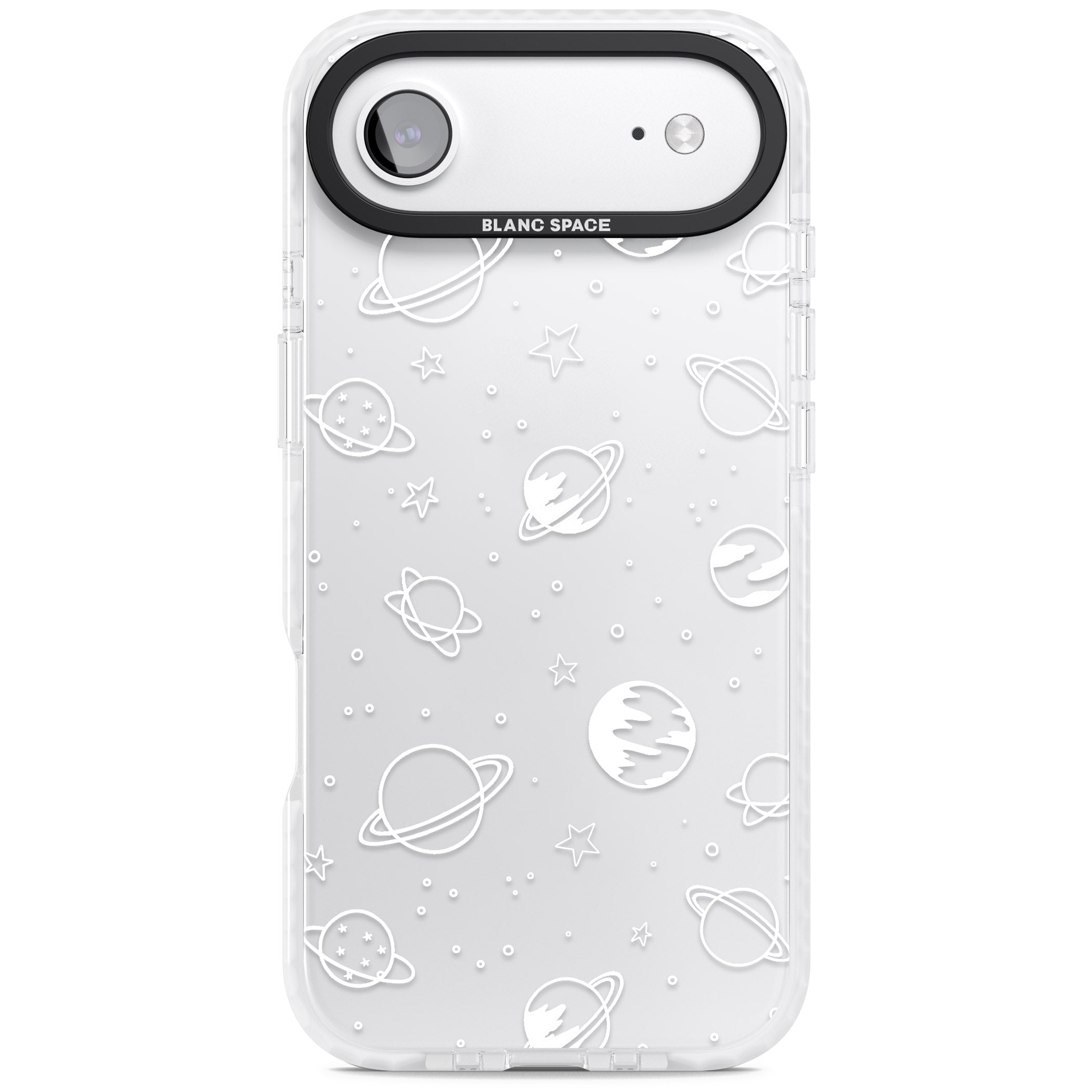 Cosmic Sketch White Clear iPhone 17 Air Impact Clear Phone Case