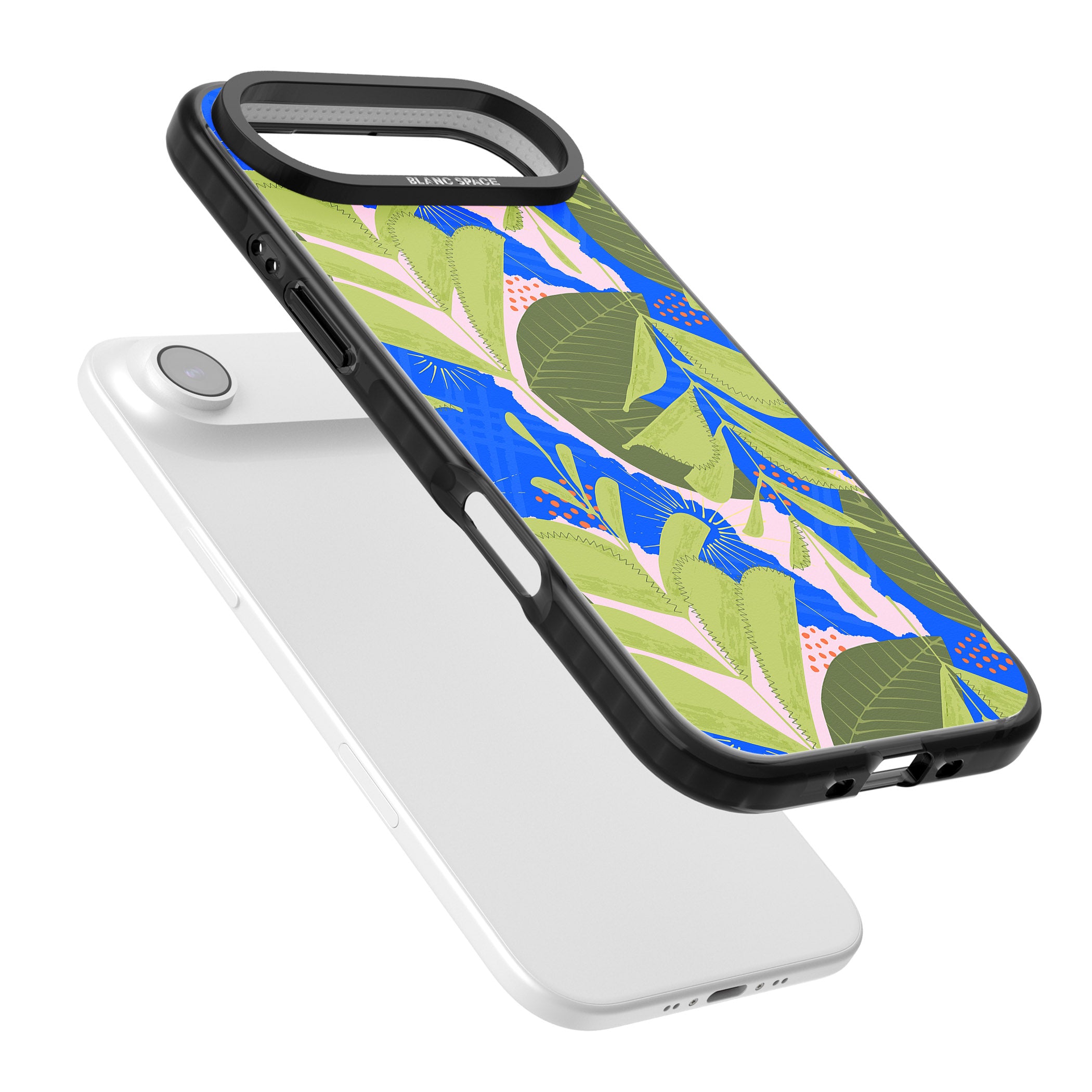 Fern Leaves Abstract Pattern iPhone 17 Air Impact Black Phone Case Colours