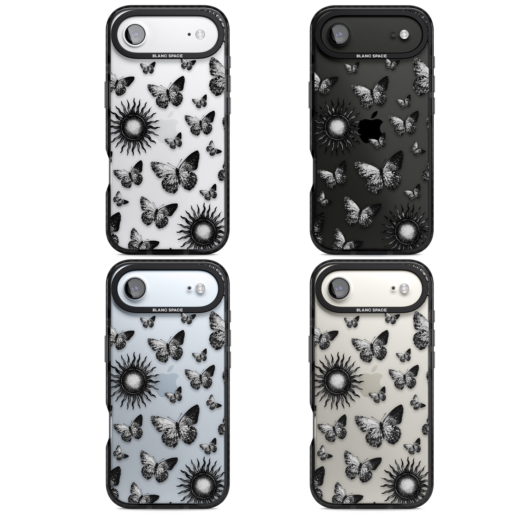 Butterflies Suns iPhone 17 Air Impact Black Phone Case APT Impact Protection