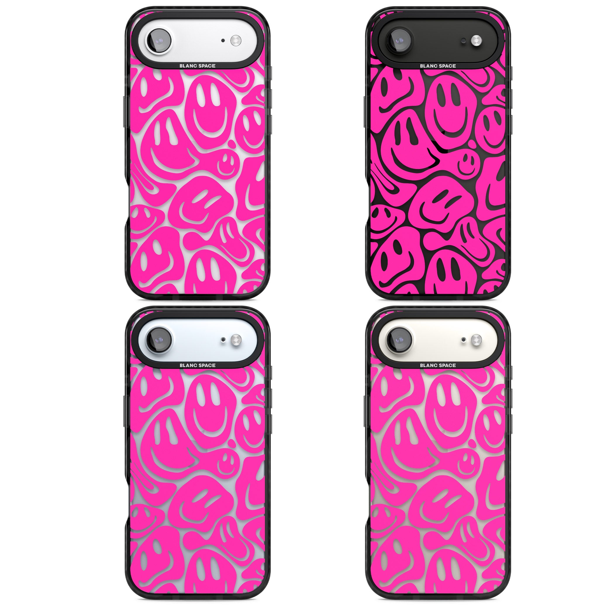 Pink Acid Faces iPhone 17 Air Impact Black Phone Case APT Impact Protection