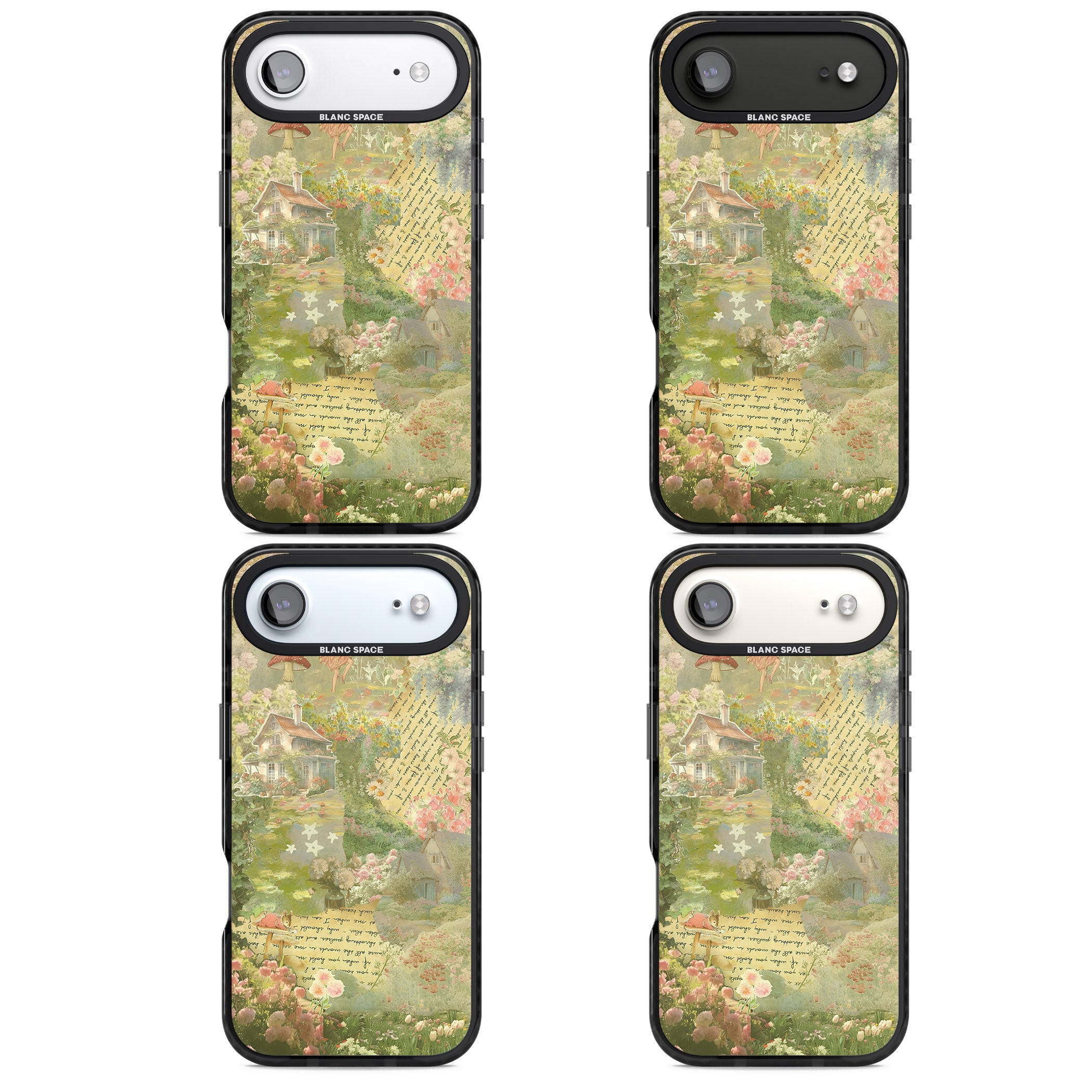 Soft Spring Collage iPhone 17 Air Impact Black Phone Case APT Impact Protection