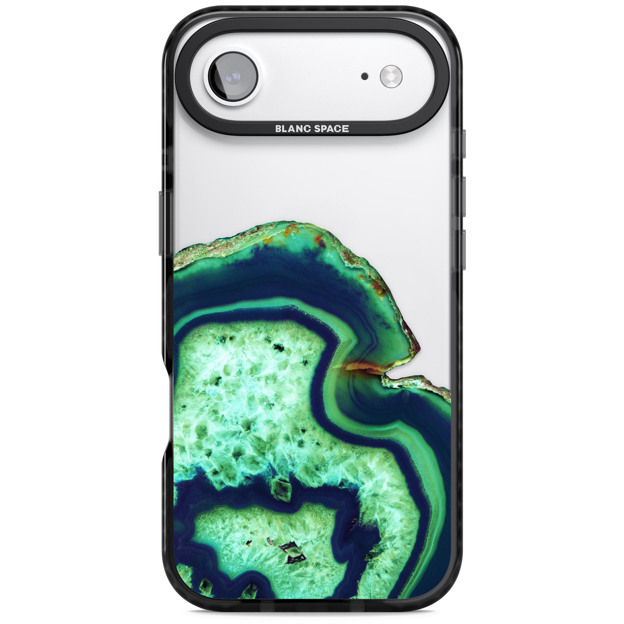 Emerald Agate Slice iPhone 17 Air Impact Black Phone Case