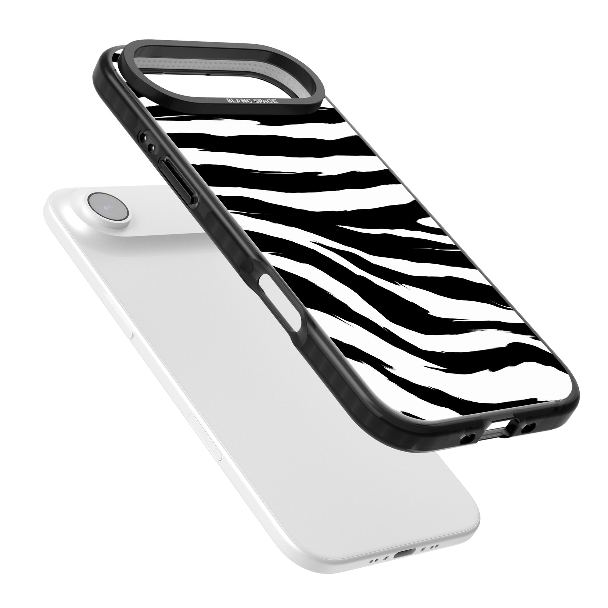 Black Zebra Print iPhone 17 Air Impact Black Phone Case Colours