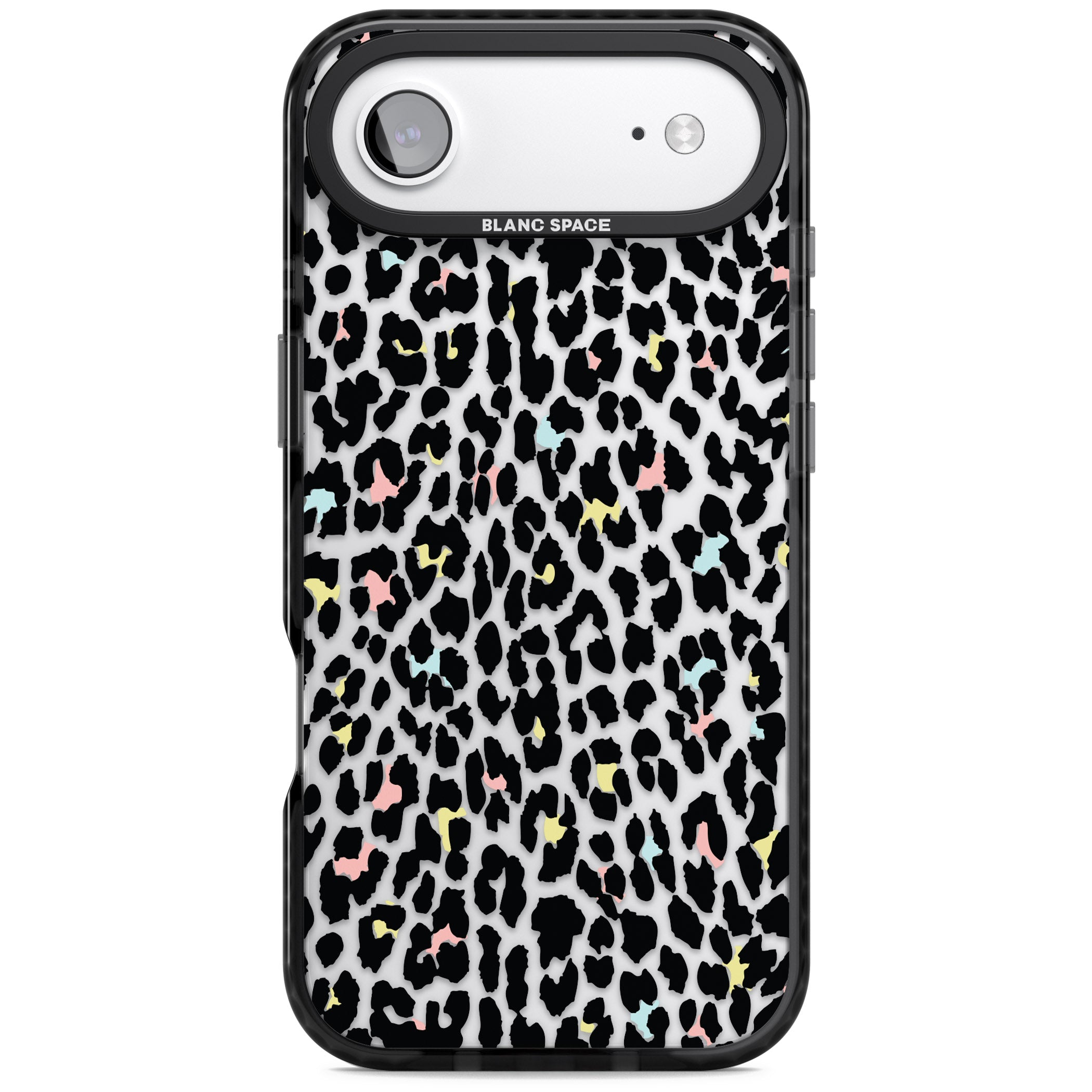 Pastel Leopard Print iPhone 17 Air Impact Black Phone Case