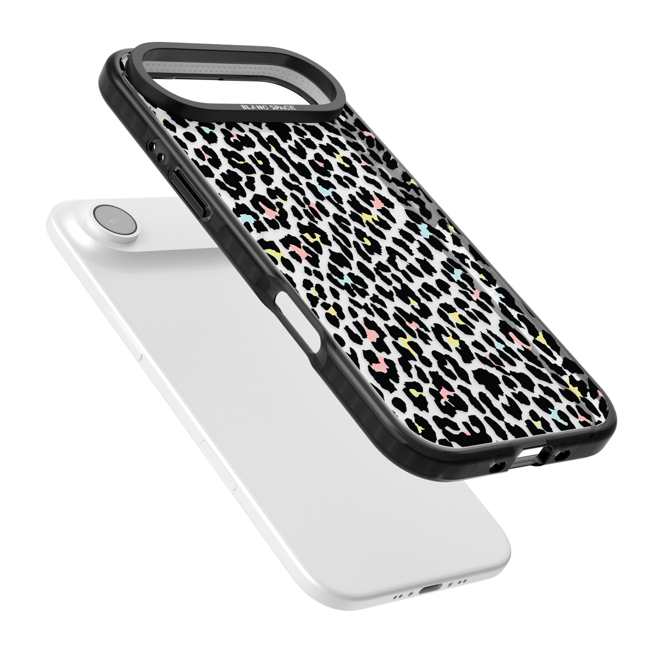 Pastel Leopard Print iPhone 17 Air Impact Black Phone Case Colours