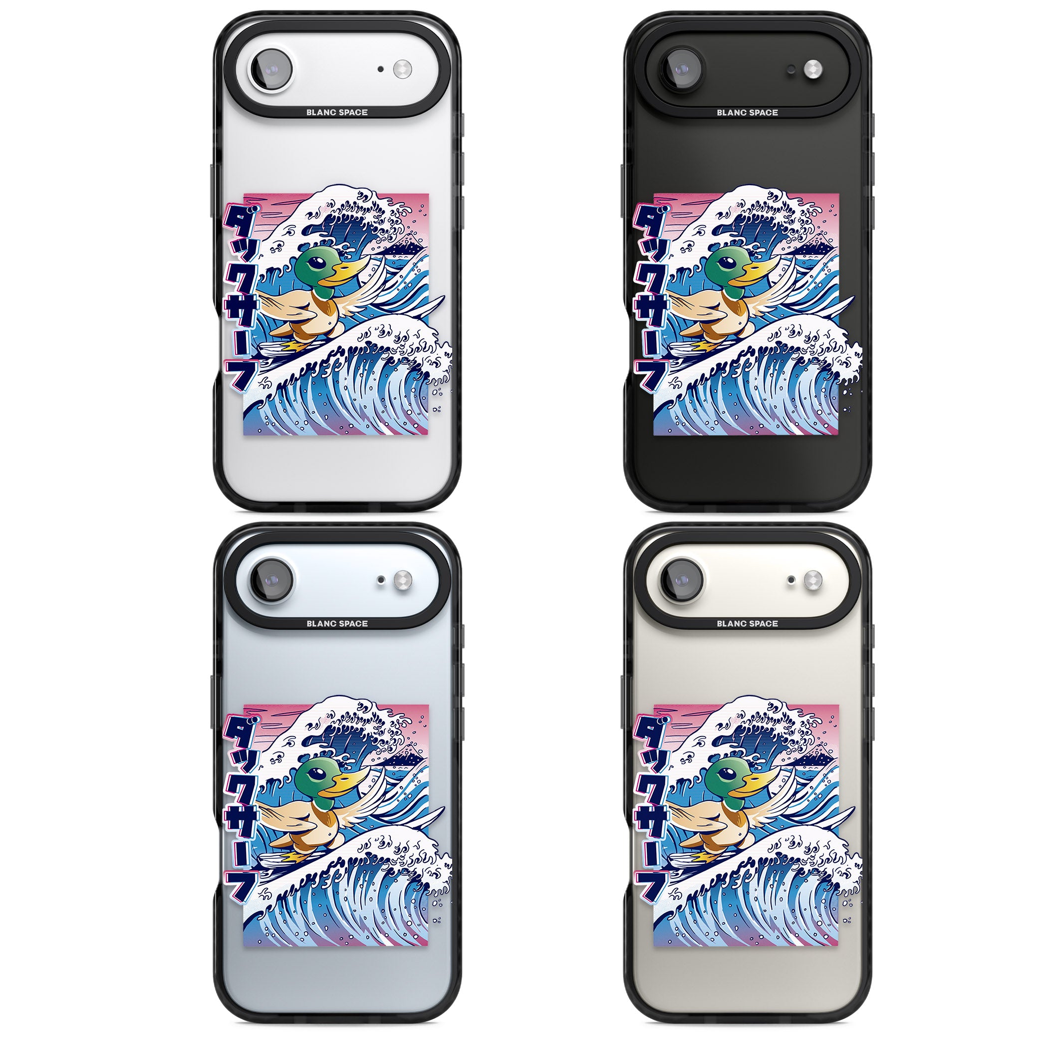 Duck Surf iPhone 17 Air Impact Black Phone Case APT Impact Protection