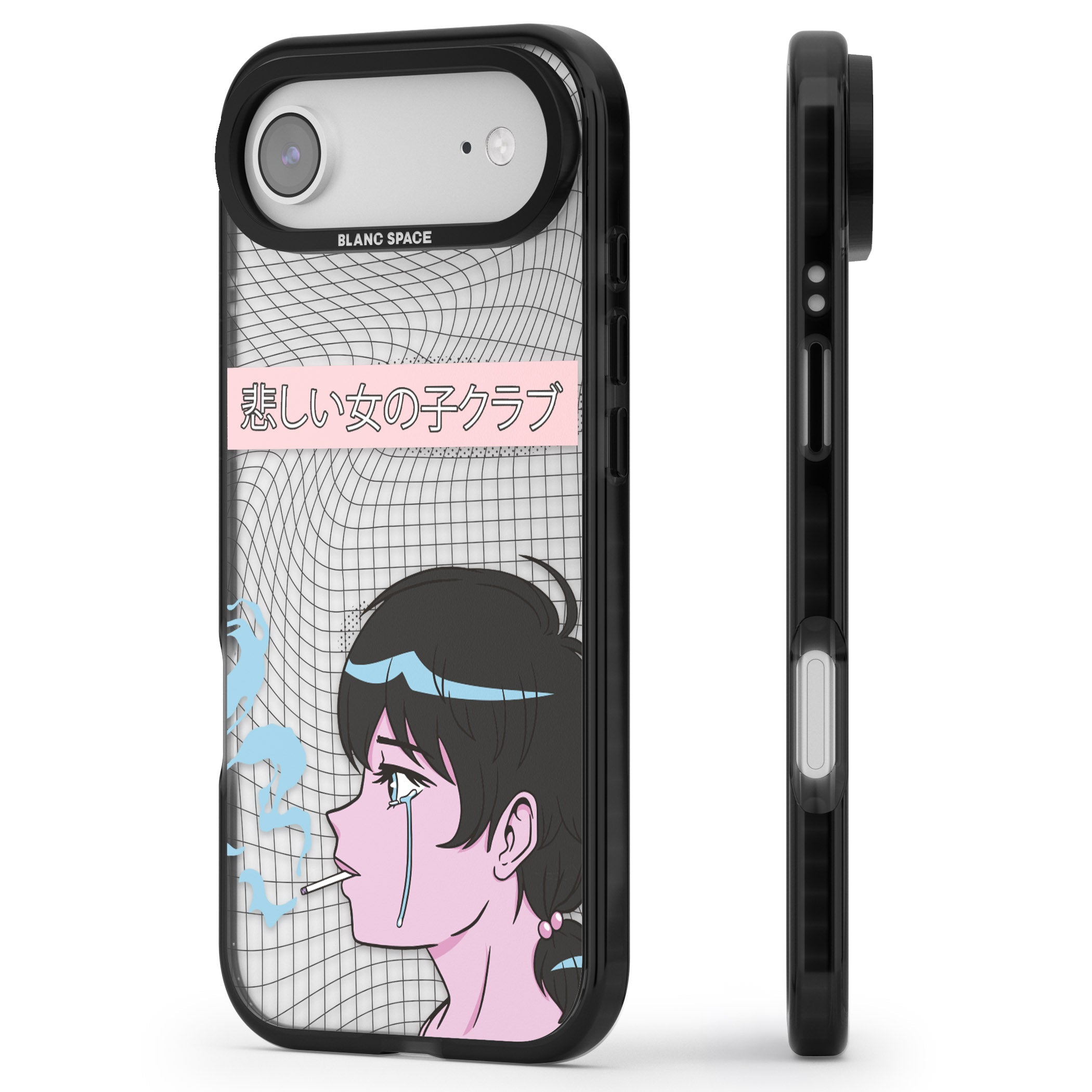 Lost Love iPhone 17 Air Impact Black Phone Case Side Profile