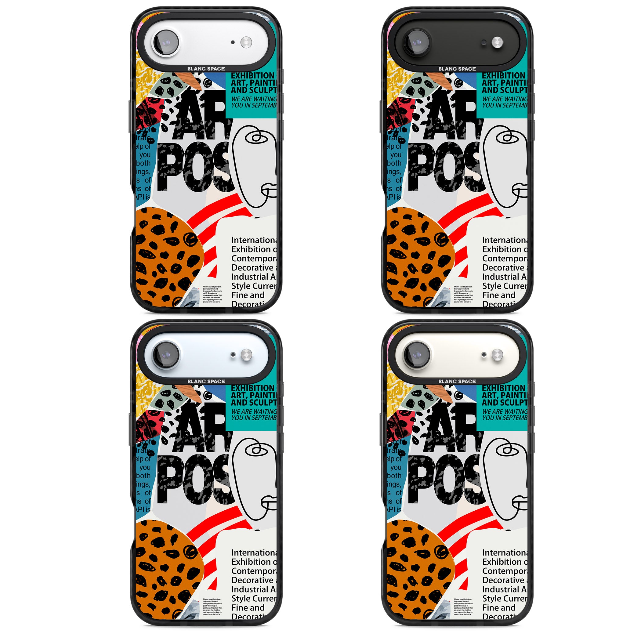 Abstract Art Poster iPhone 17 Air Impact Black Phone Case APT Impact Protection