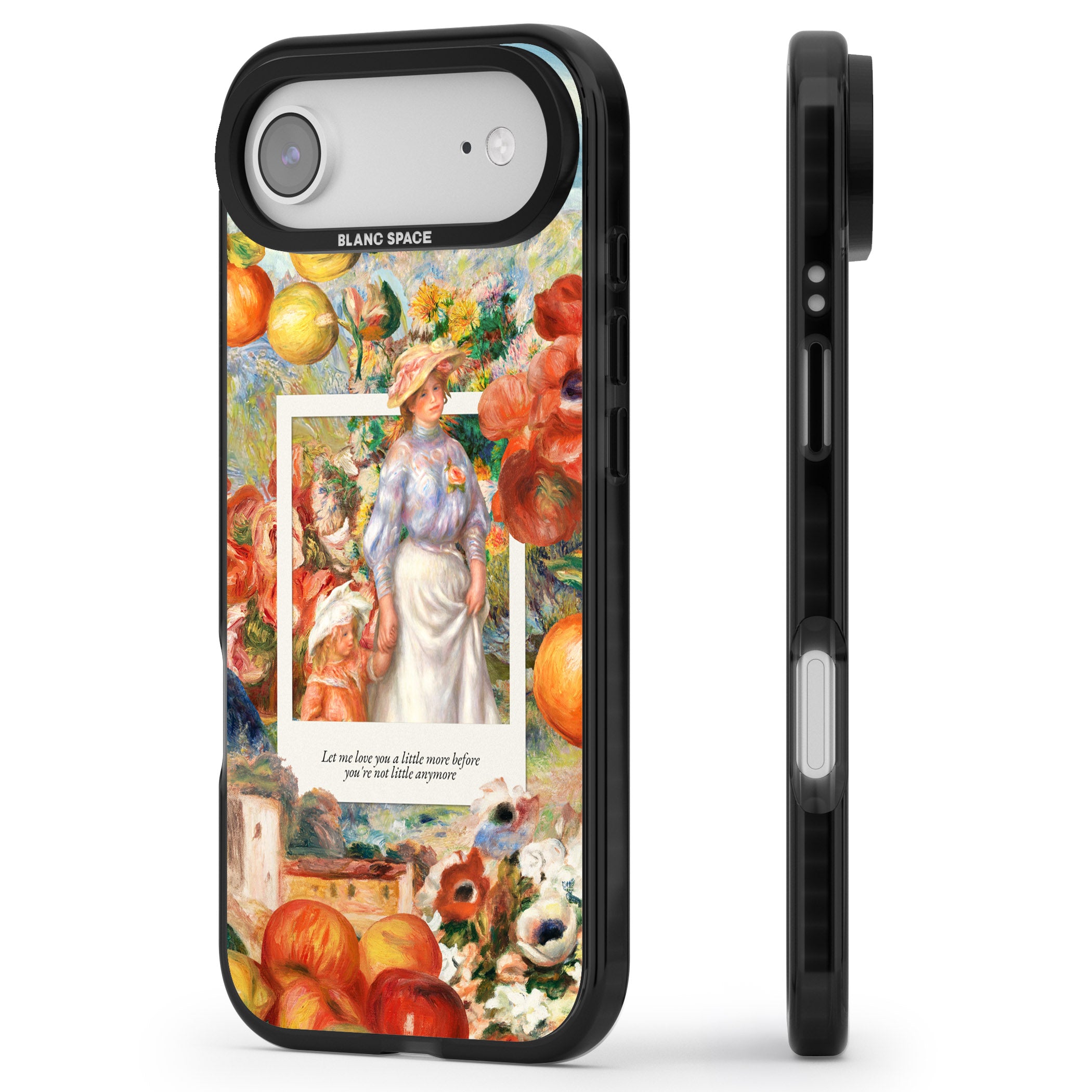 Renoir Mother & Child iPhone 17 Air Impact Black Phone Case Side Profile