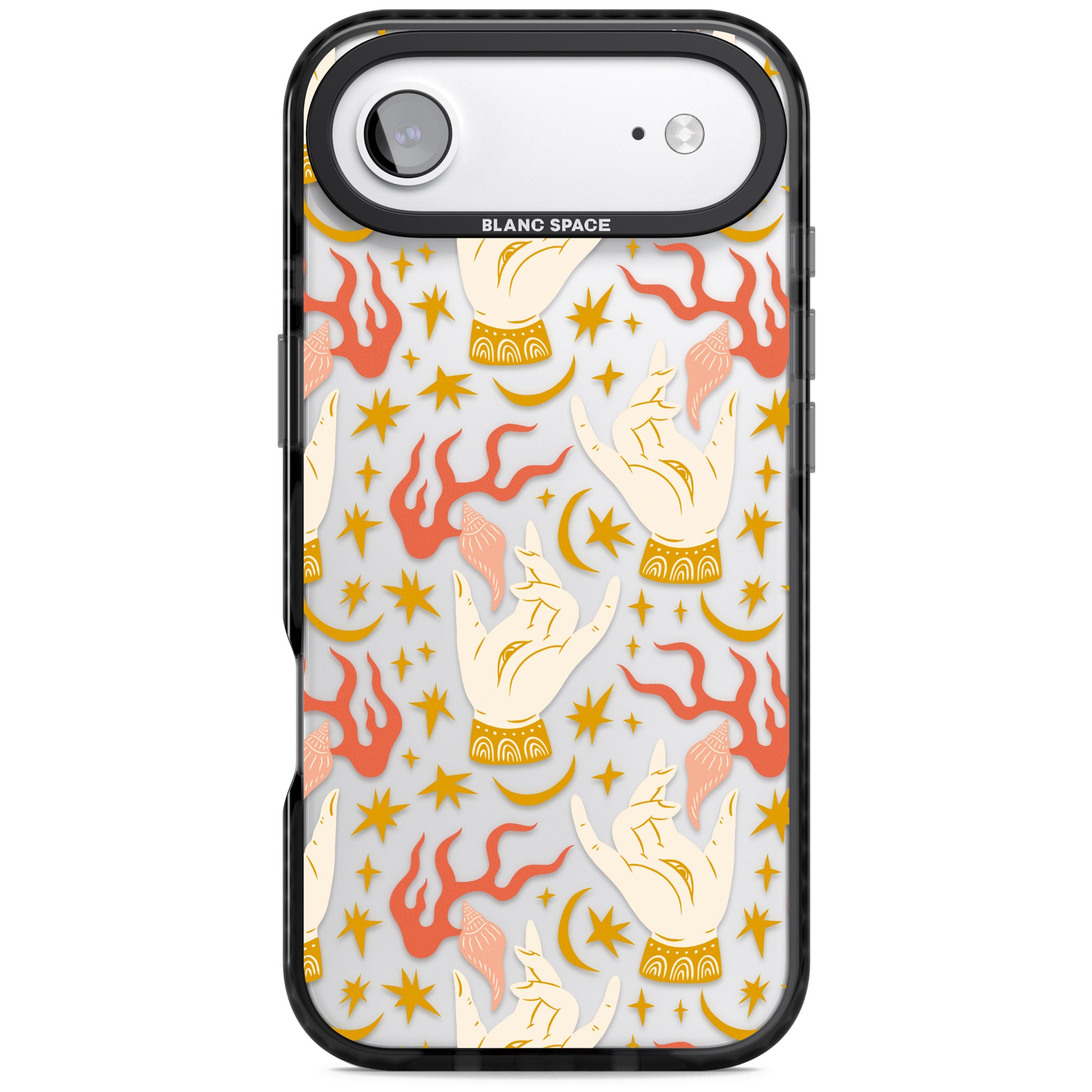 Hand Watcher Pattern iPhone 17 Air Impact Black Phone Case