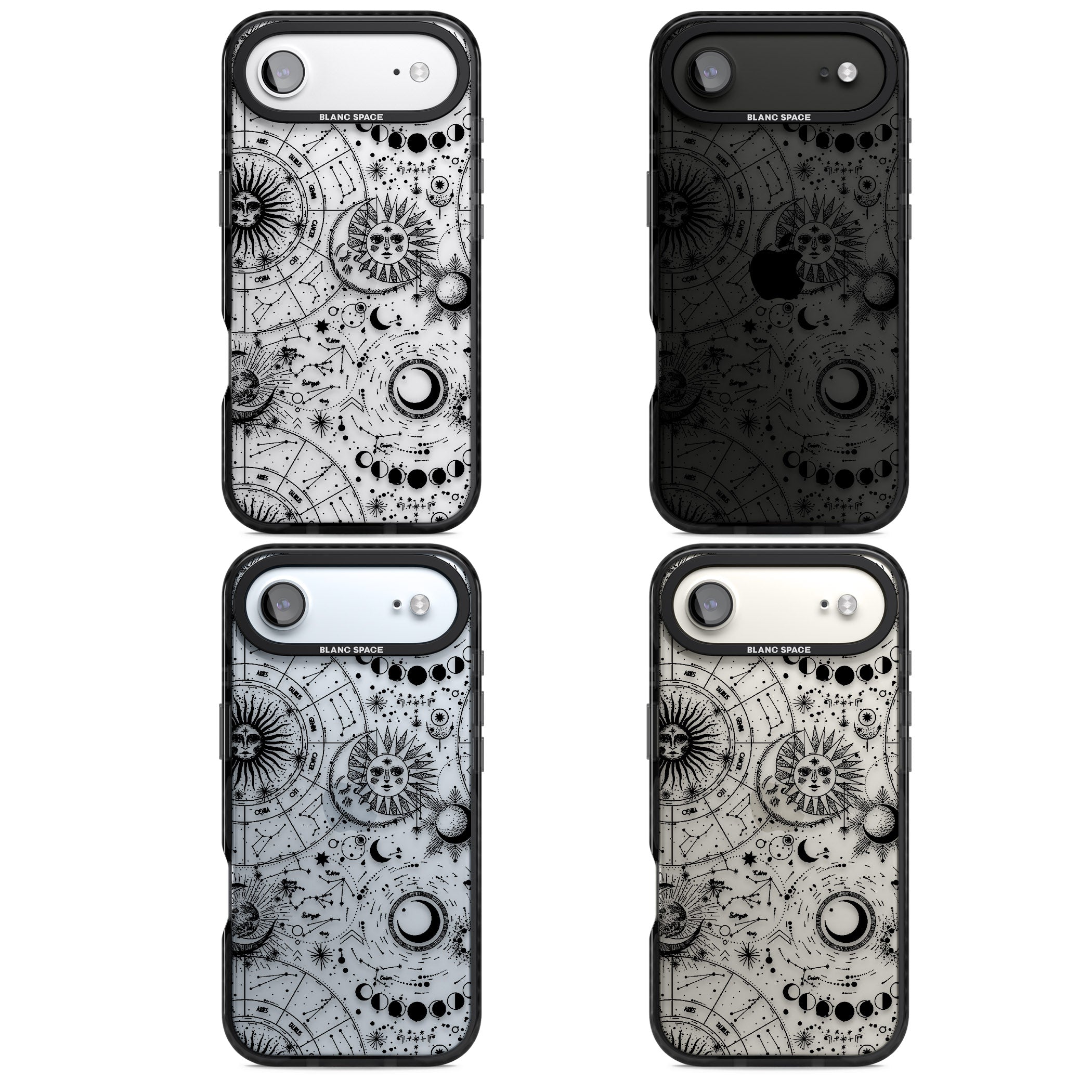 Celestial Zodiac iPhone 17 Air Impact Black Phone Case APT Impact Protection