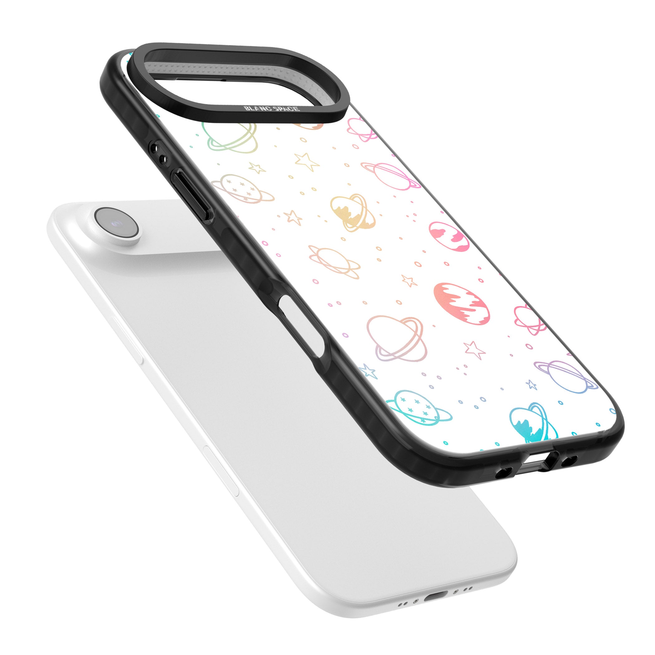 Pastel Cosmic Galaxy iPhone 17 Air Impact Black Phone Case Colours
