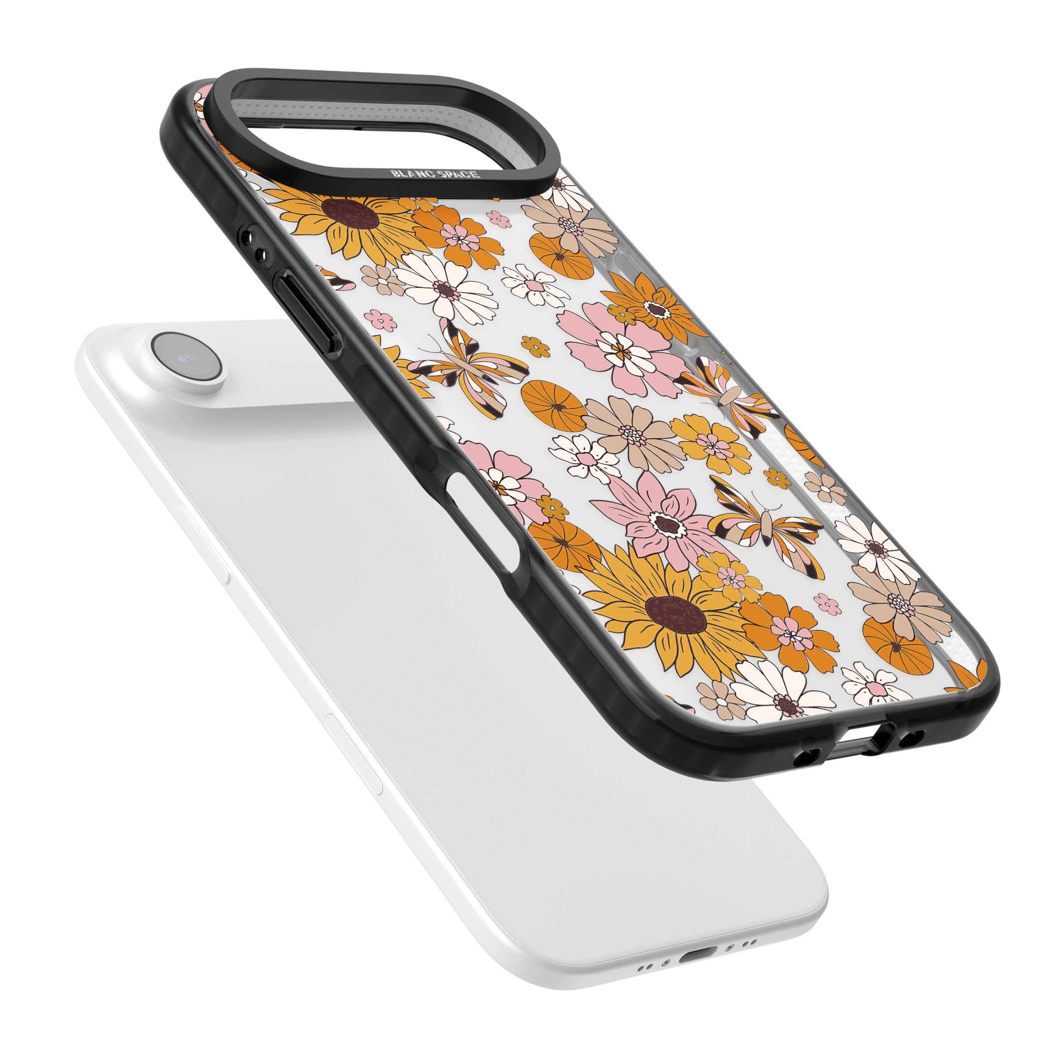 Butterfly Bloom Autumn Floral iPhone 17 Air Impact Black Phone Case Colours