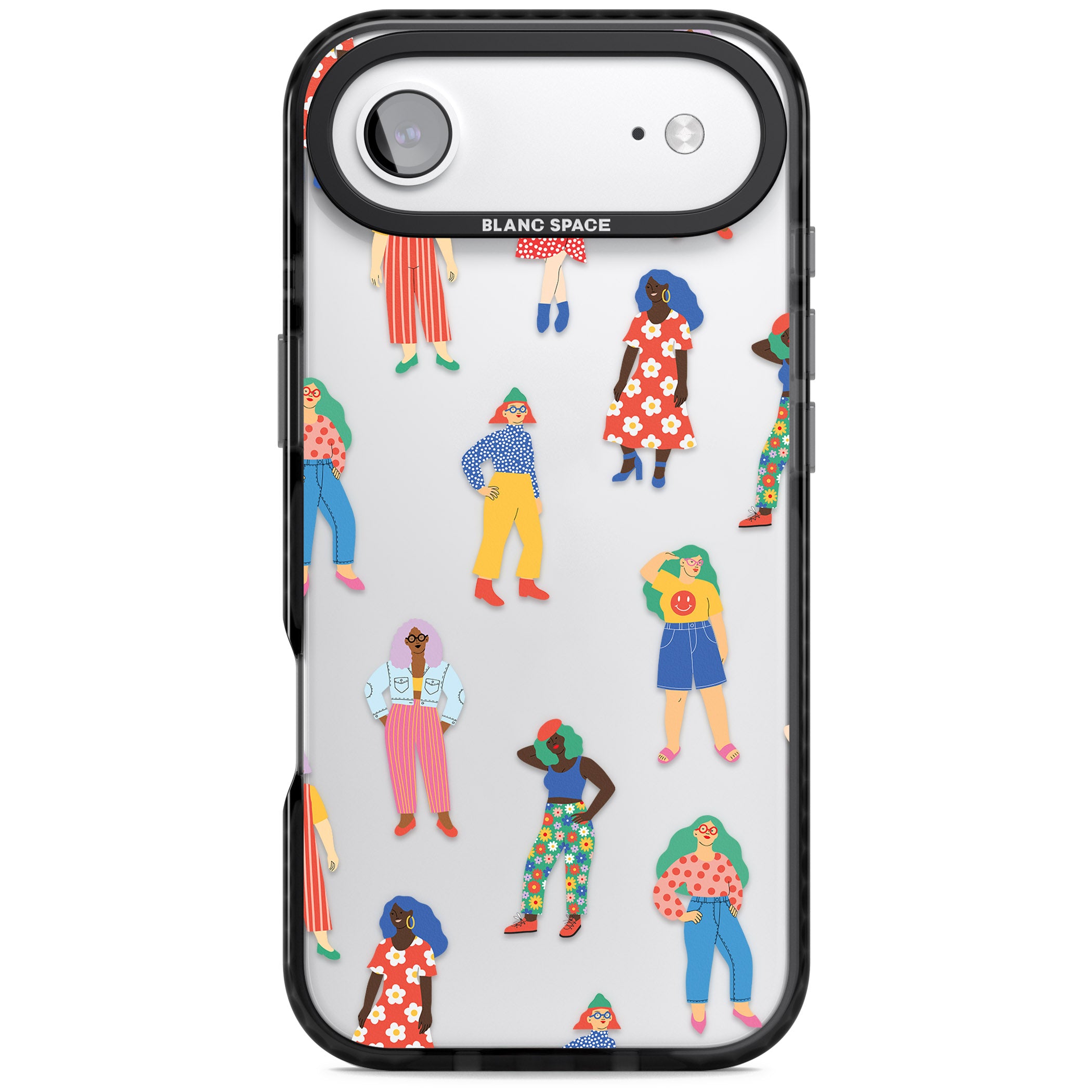 Girls Pattern iPhone 17 Air Impact Black Phone Case