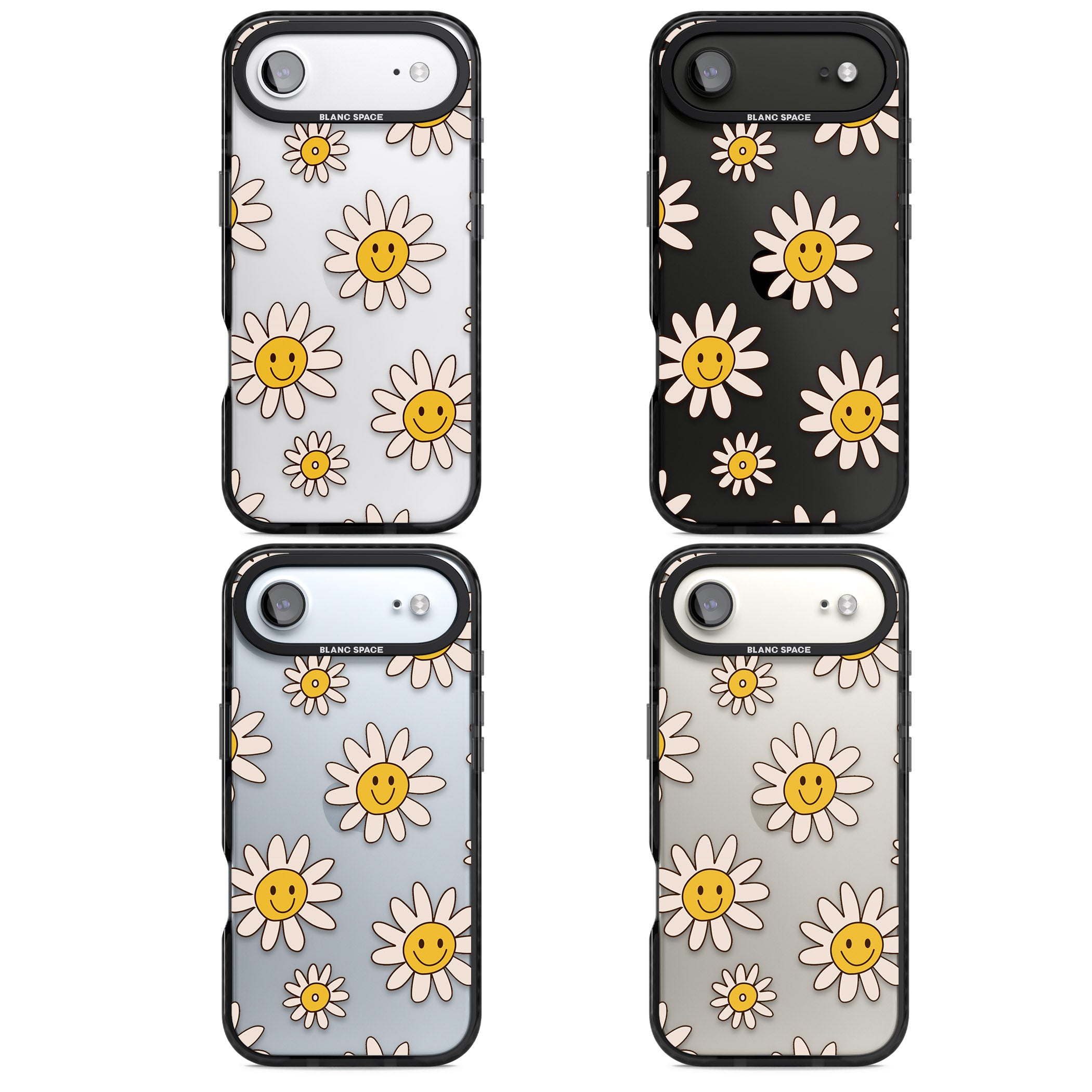 Daisy Faces iPhone 17 Air Impact Black Phone Case APT Impact Protection