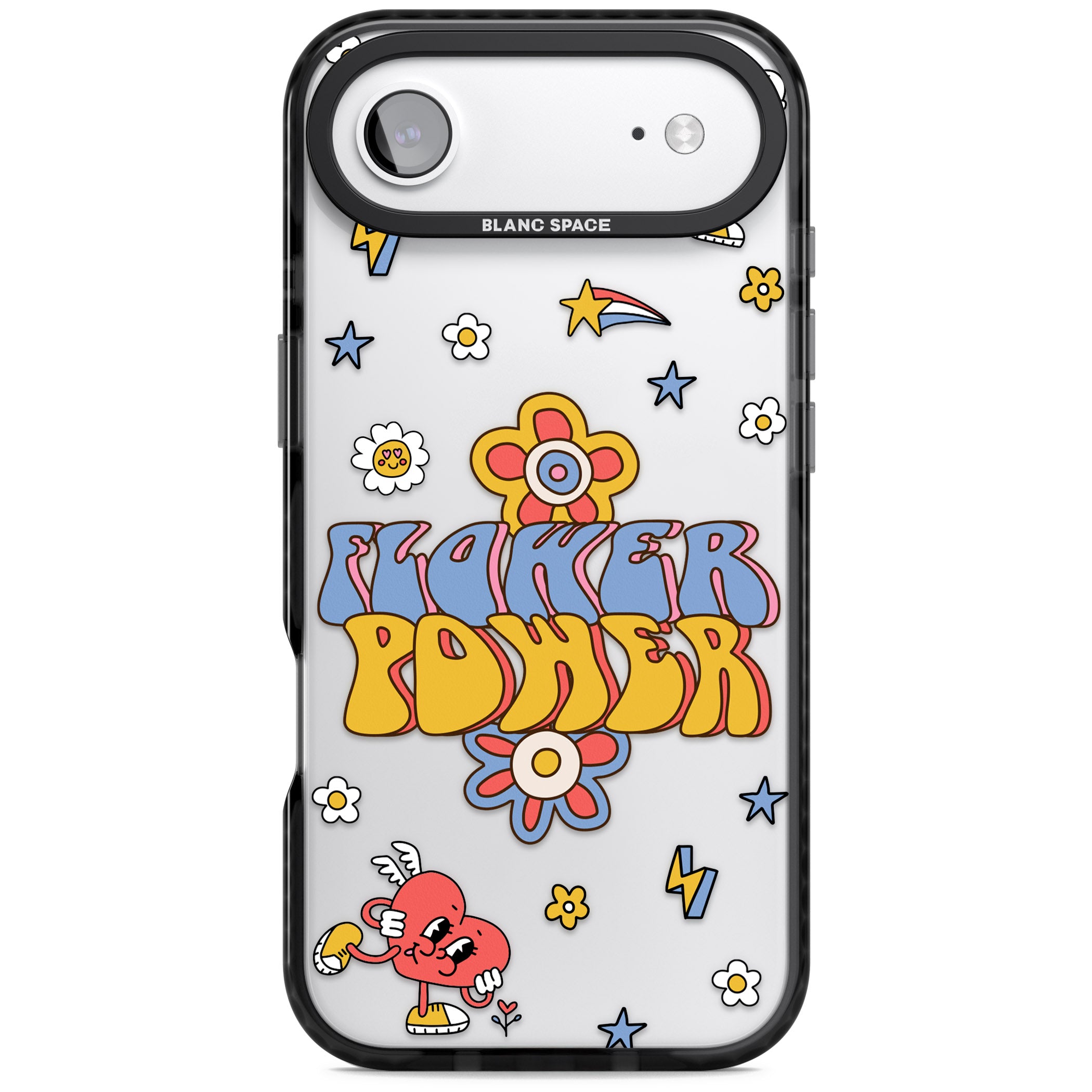 Flower Power iPhone 17 Air Impact Black Phone Case