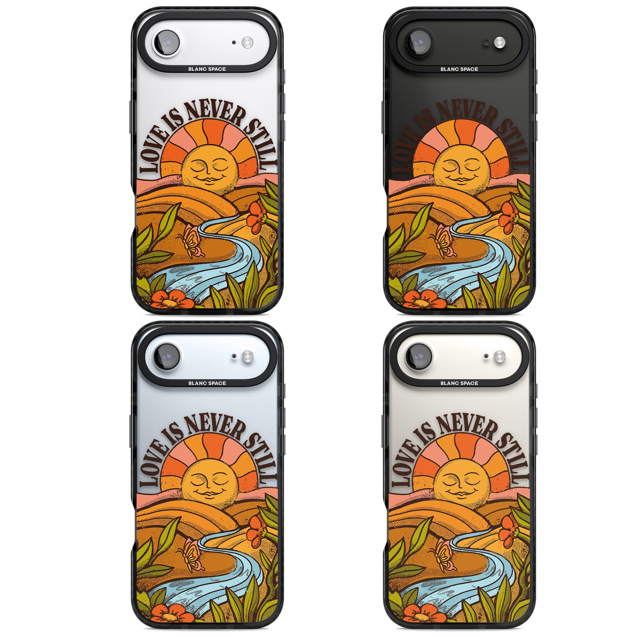 Love Is Never Still iPhone 17 Air Impact Black Phone Case APT Impact Protection