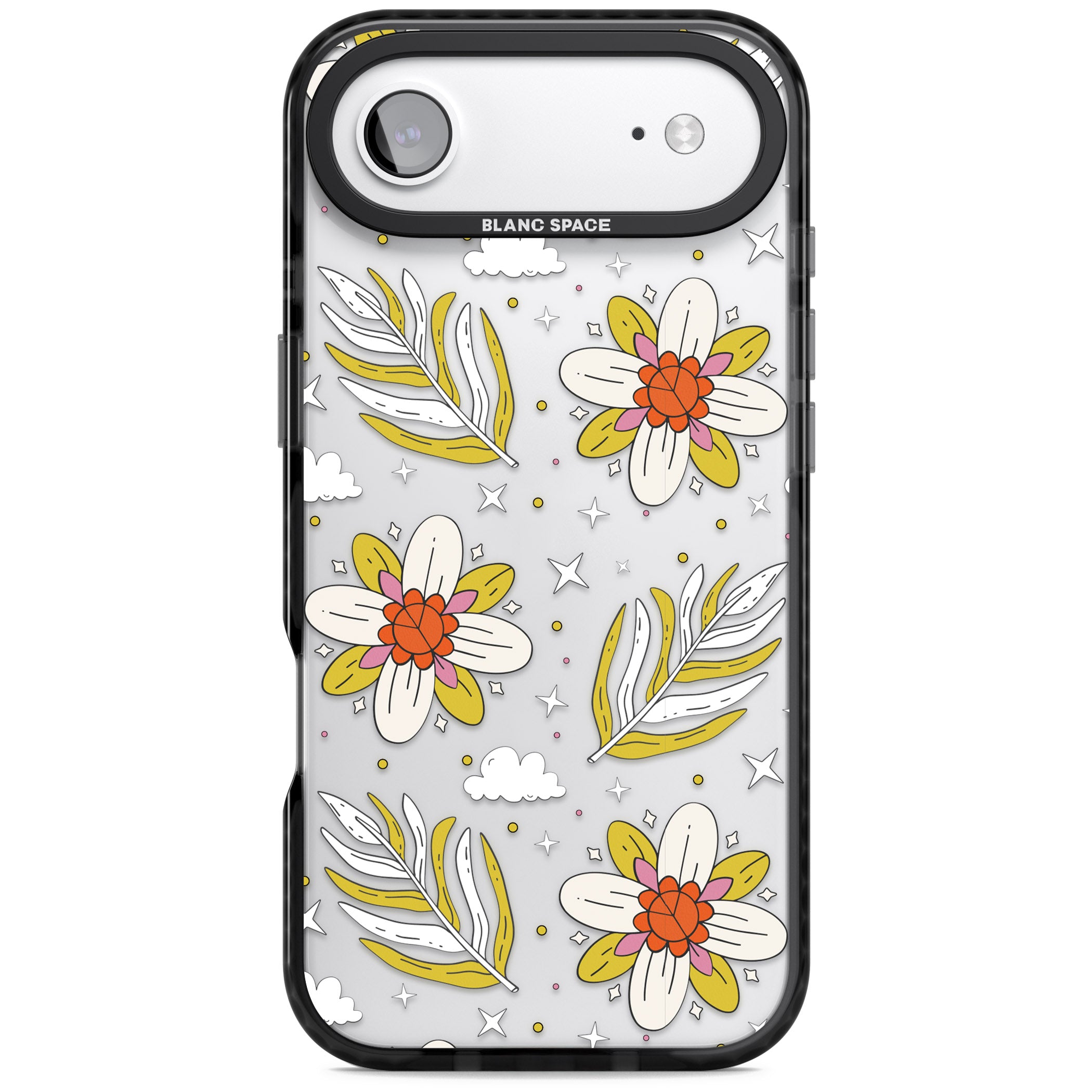 Boho Celestial Floral Dream iPhone 17 Air Impact Black Phone Case