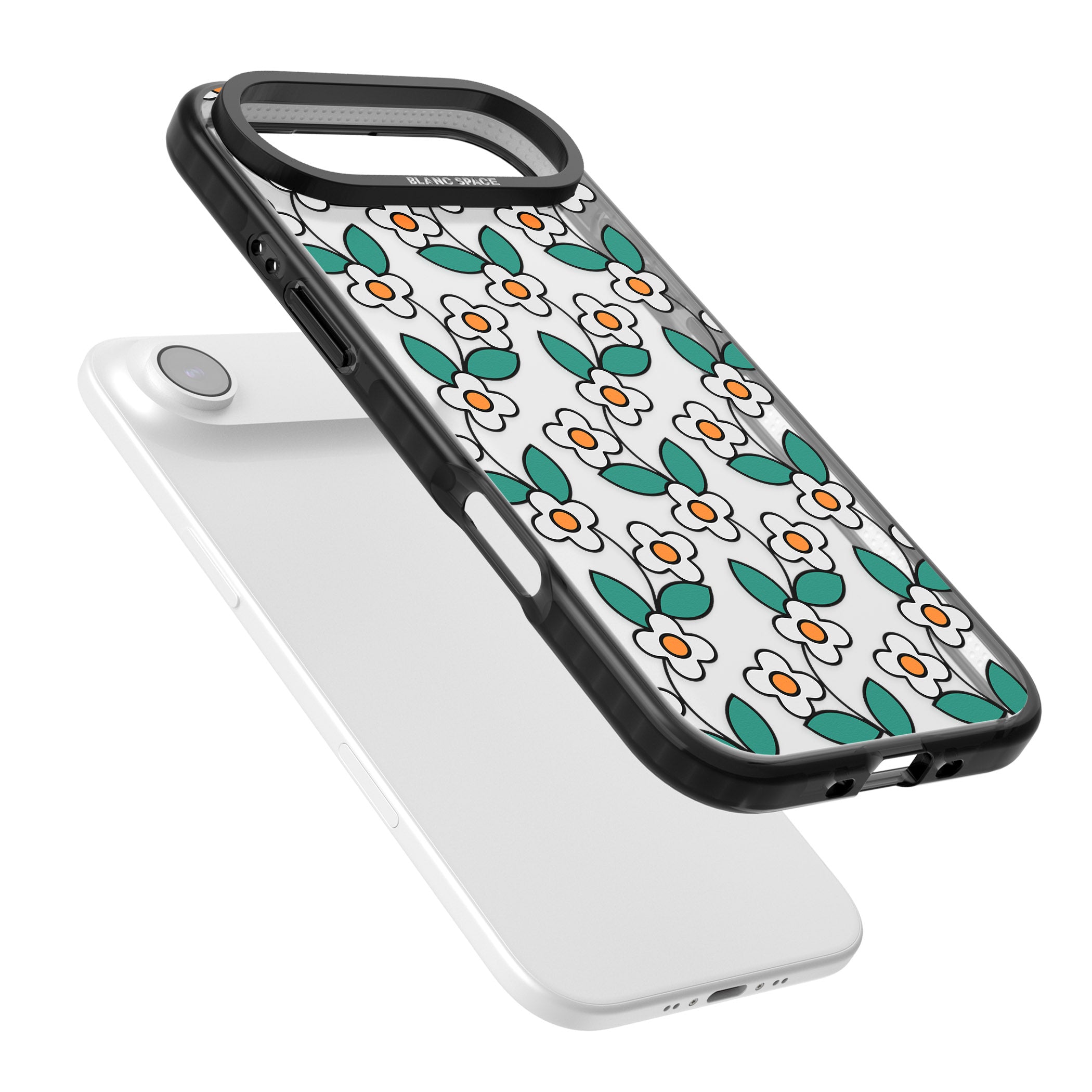 Spring Daisies iPhone 17 Air Impact Black Phone Case Colours