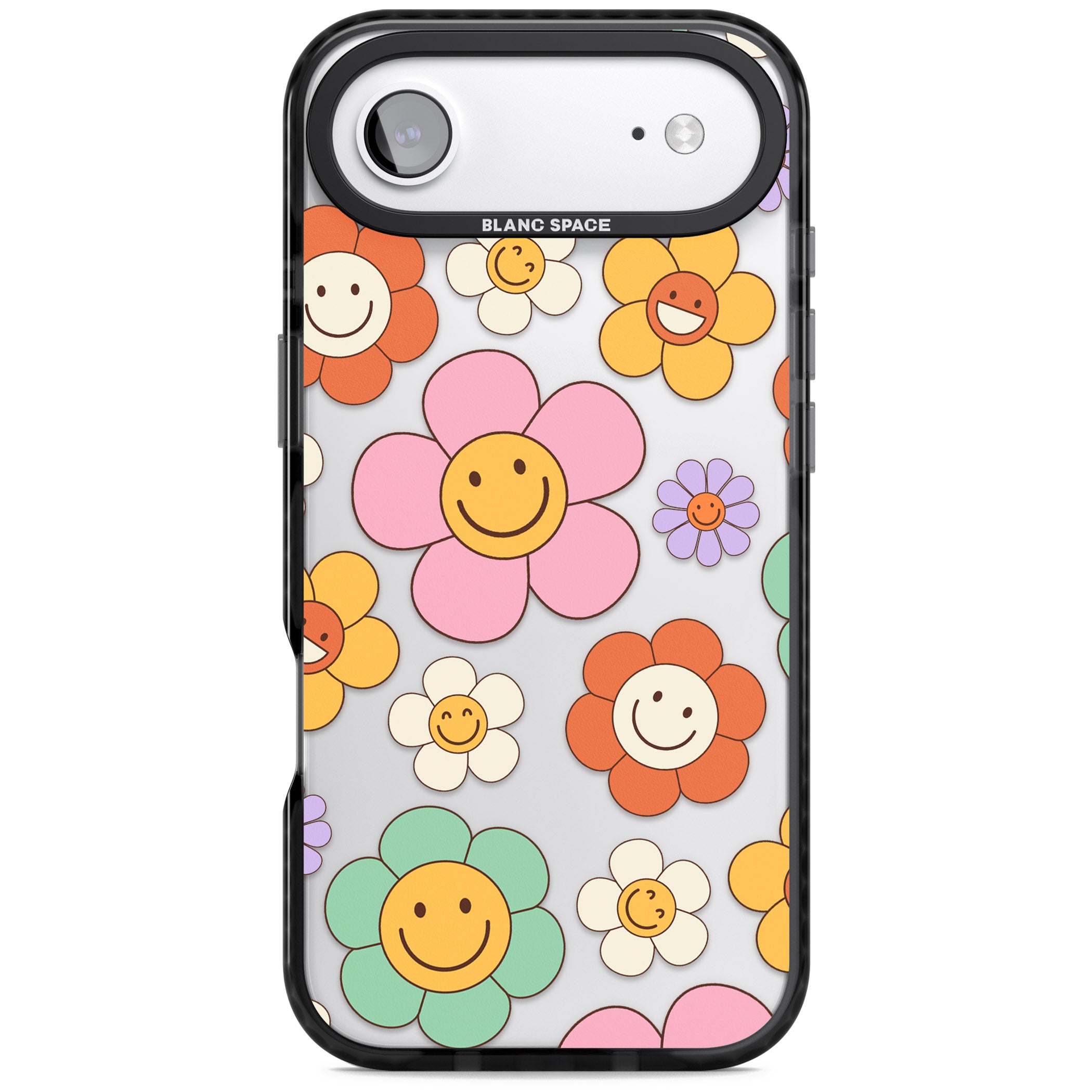 Happy Blossoms iPhone 17 Air Impact Black Phone Case