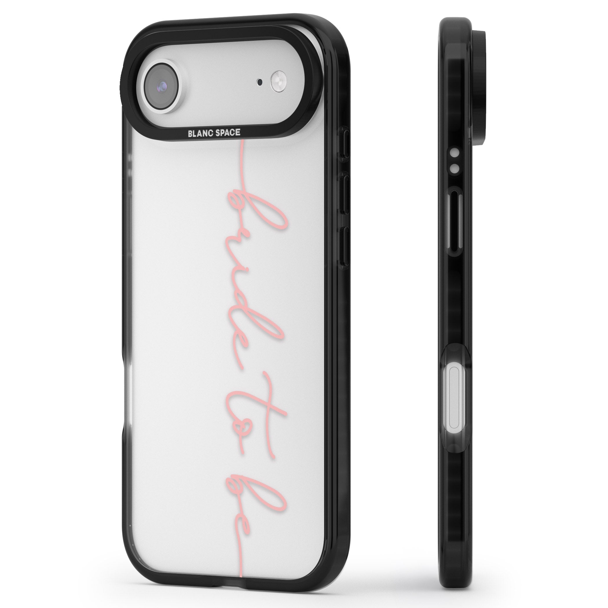 Bride To Be iPhone 17 Air Impact Black Phone Case Side Profile