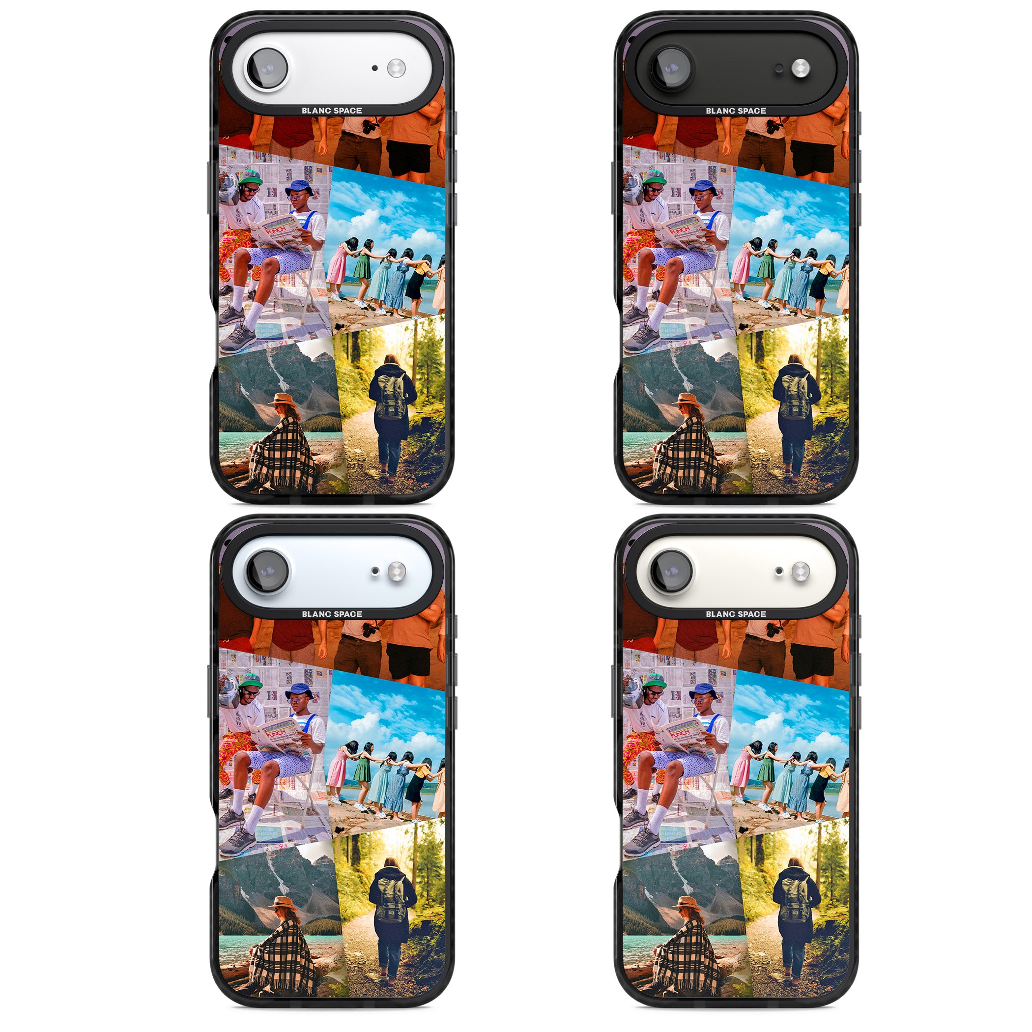 Personalised Abstract Photo Grid iPhone 17 Air Impact Black Phone Case APT Impact Protection