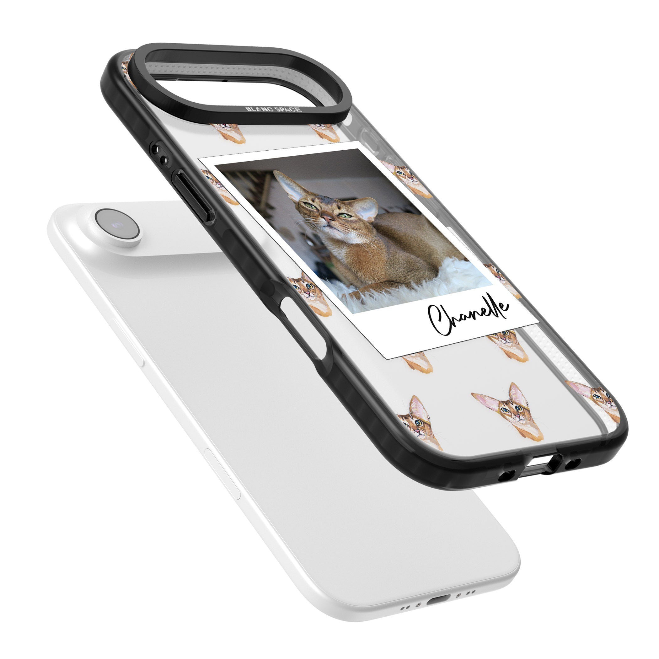 Personalised Abyssinian Cat Photo iPhone 17 Air Impact Black Phone Case Colours