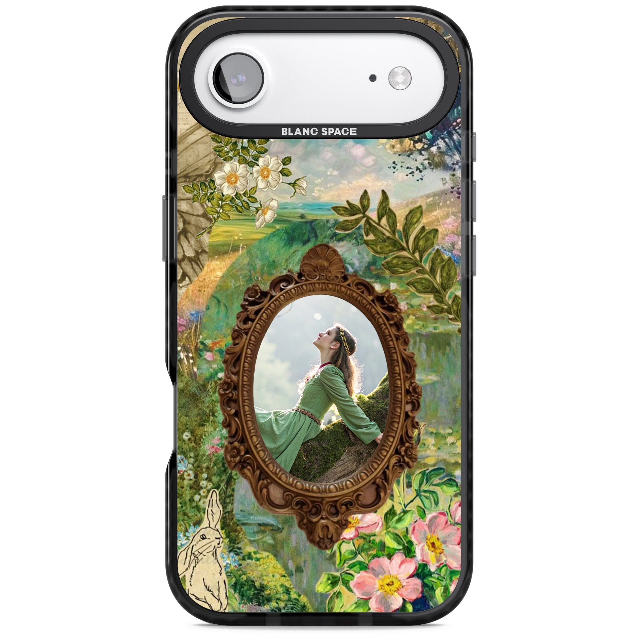 Personalised Meadow Frame iPhone 17 Air Impact Black Phone Case