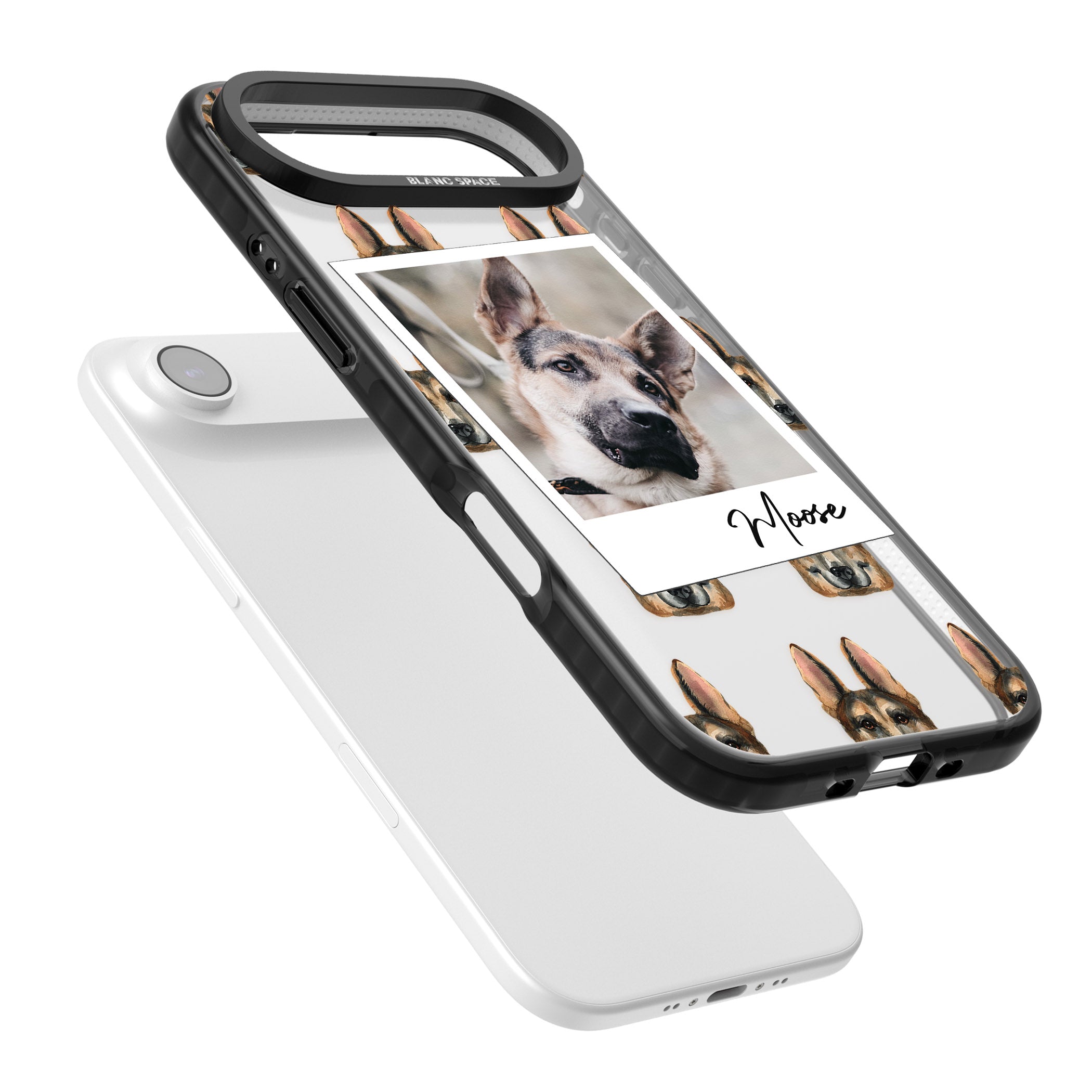 Personalised German Shepherd Instant Camera Photo iPhone 17 Air Impact Black Phone Case Colours