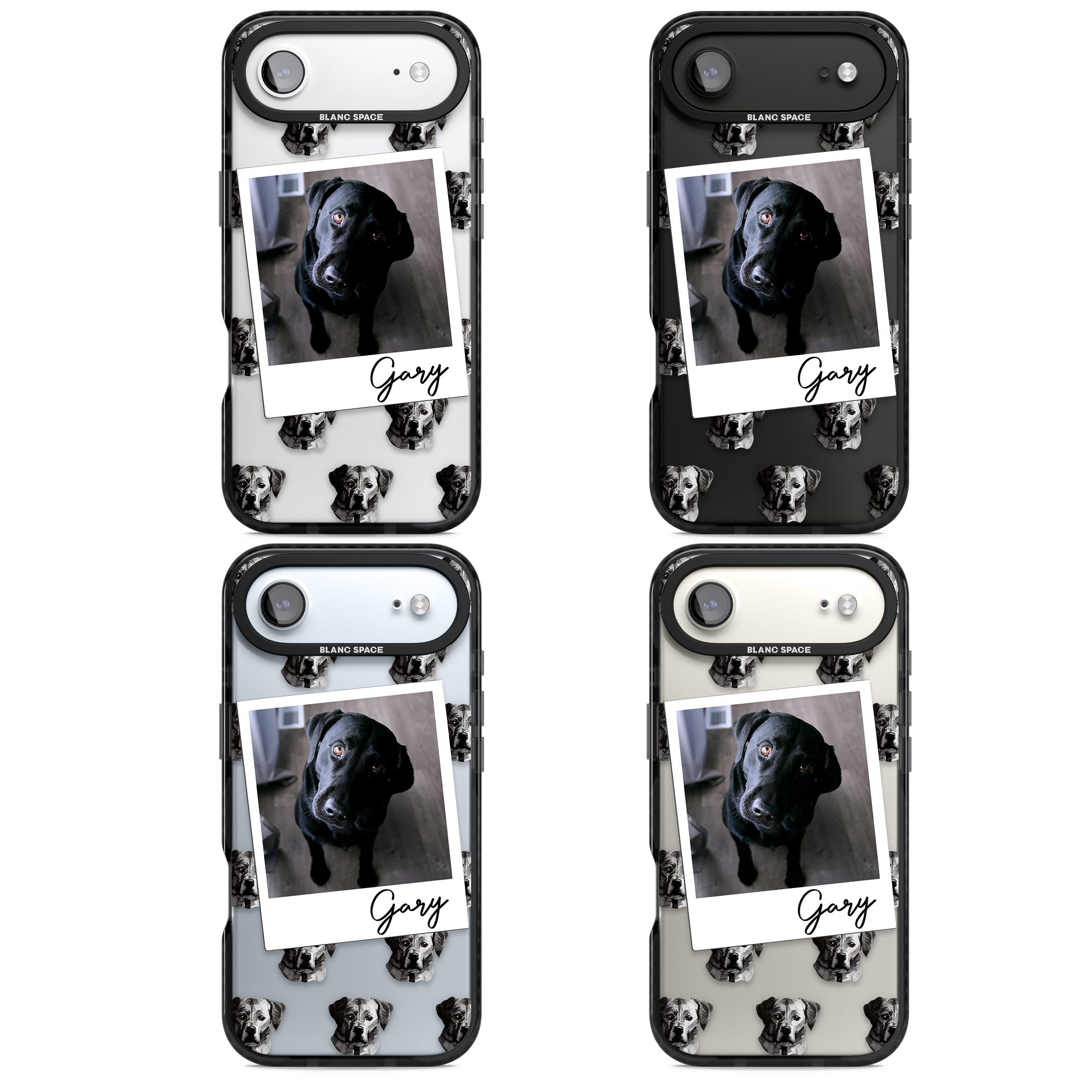 Personalised Black Labrador Instant Camera Photo iPhone 17 Air Impact Black Phone Case APT Impact Protection