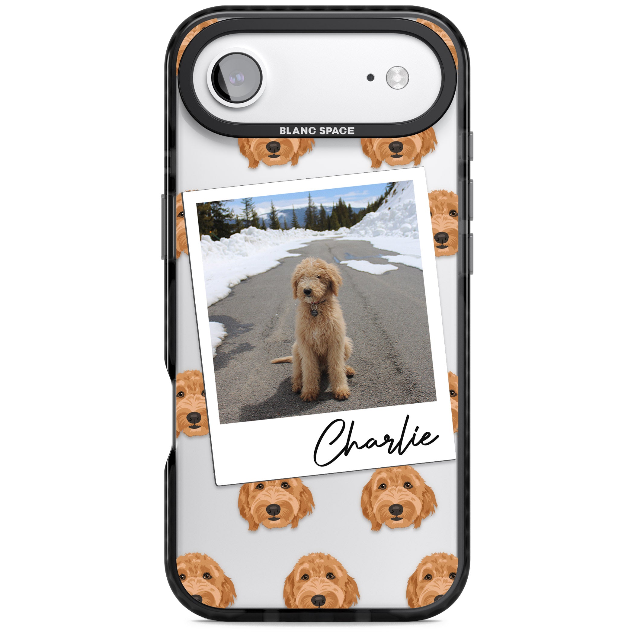Personalised Golden Doodle Dog Photo iPhone 17 Air Impact Black Phone Case