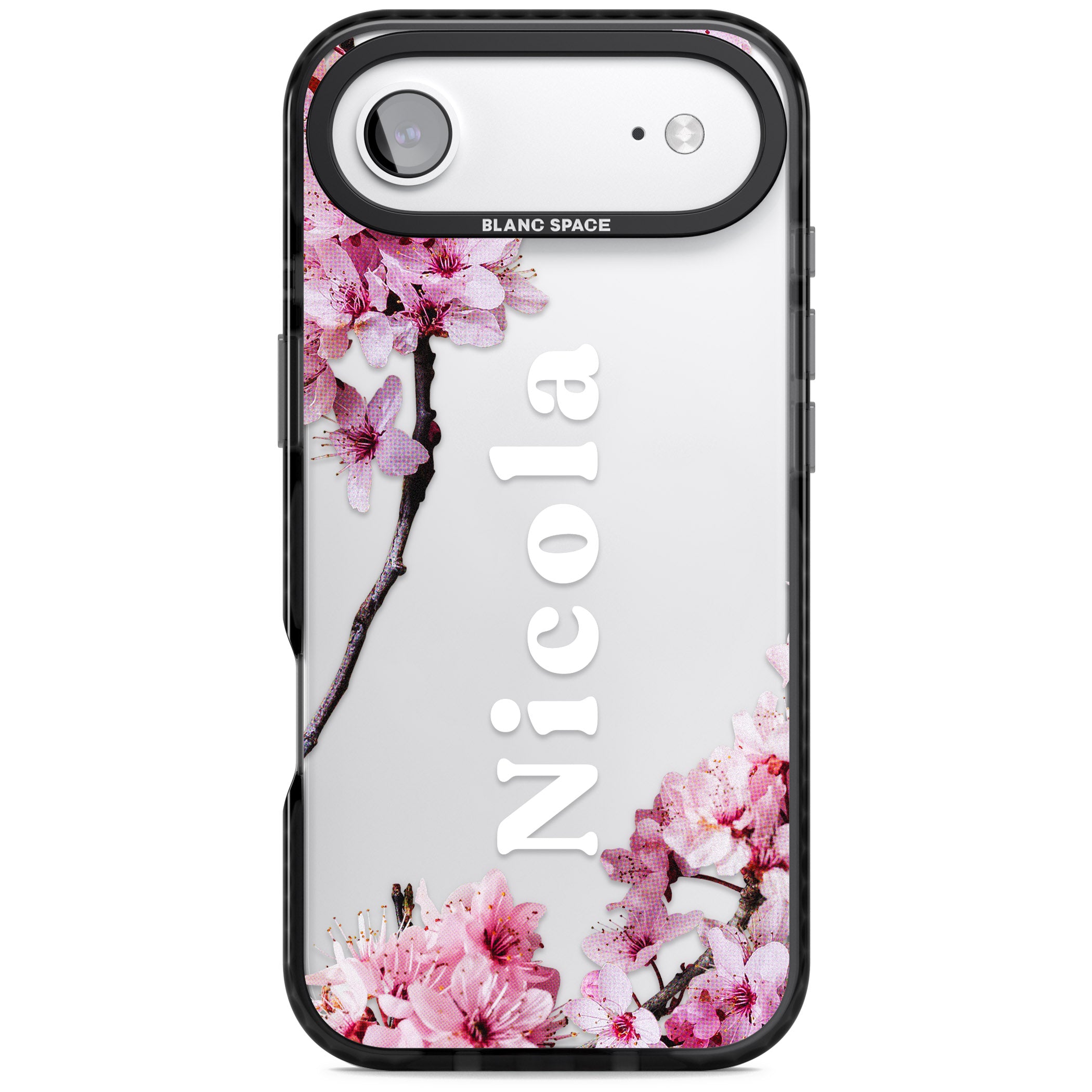 Personalised Cherry Blossom Elegance Classic iPhone 17 Air Impact Black Phone Case