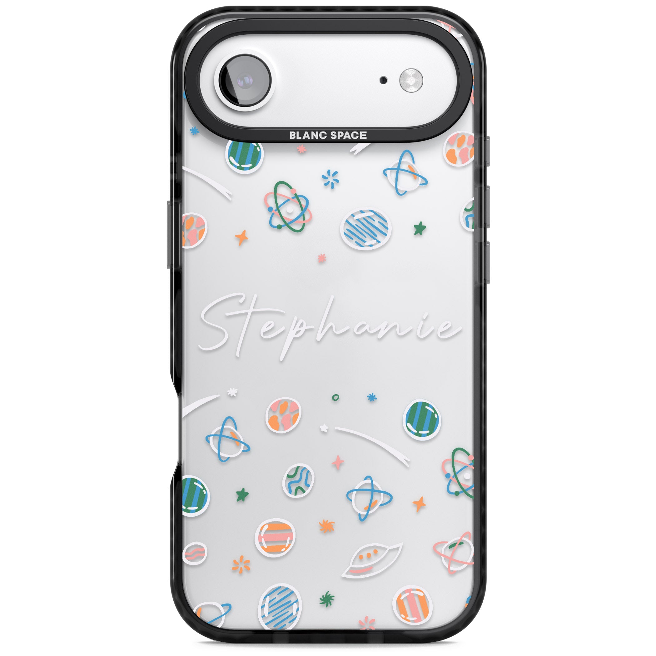 Personalised Space Pattern iPhone 17 Air Impact Black Phone Case