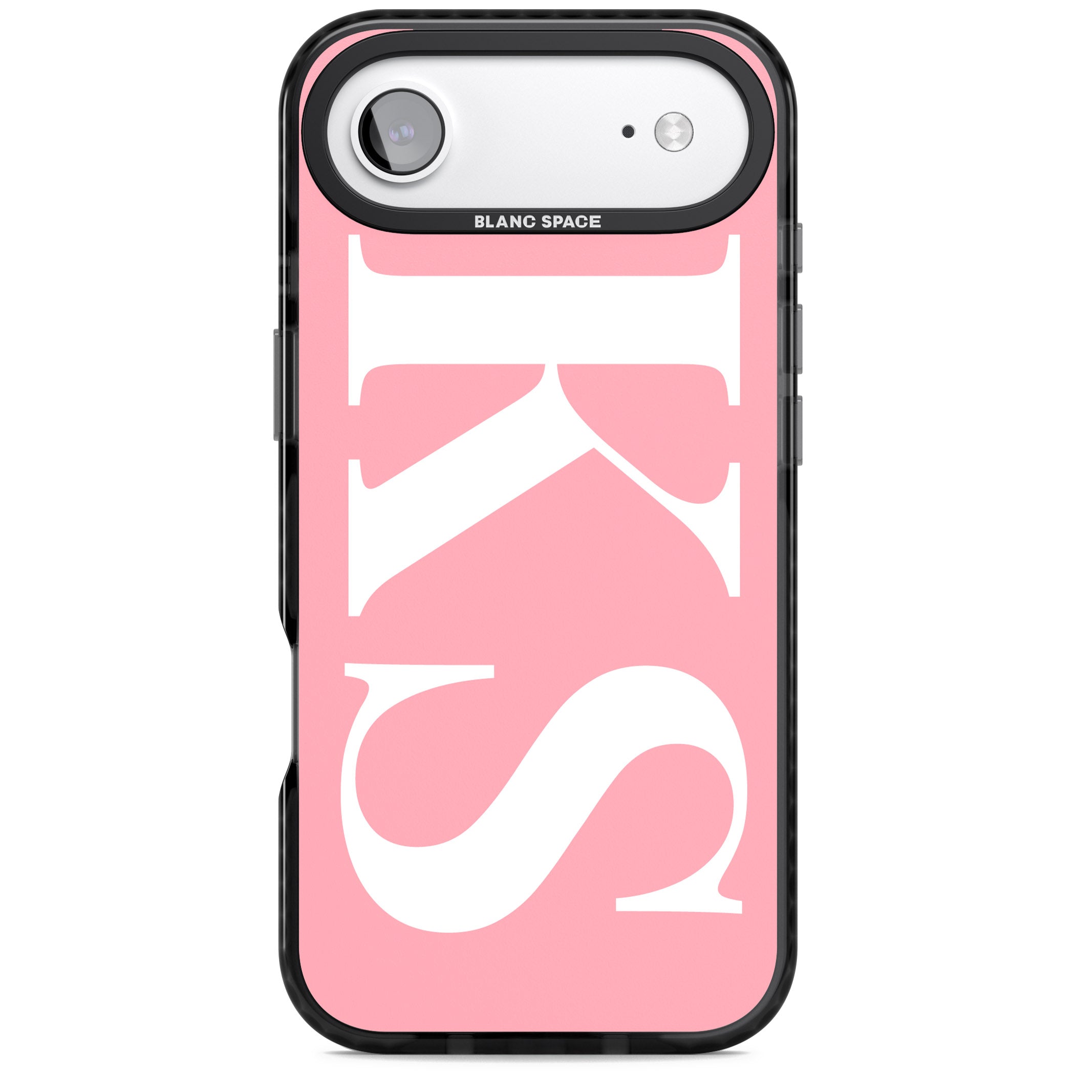 Personalised White & Pink Letters iPhone 17 Air Impact Black Phone Case