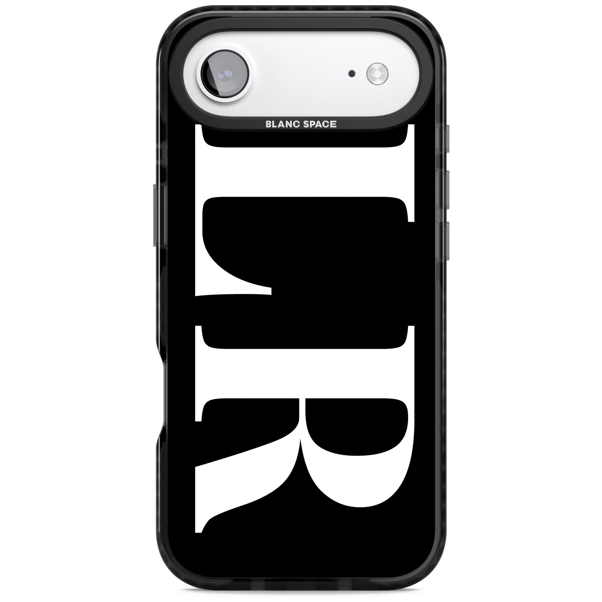 Personalised White & Black Letters iPhone 17 Air Impact Black Phone Case