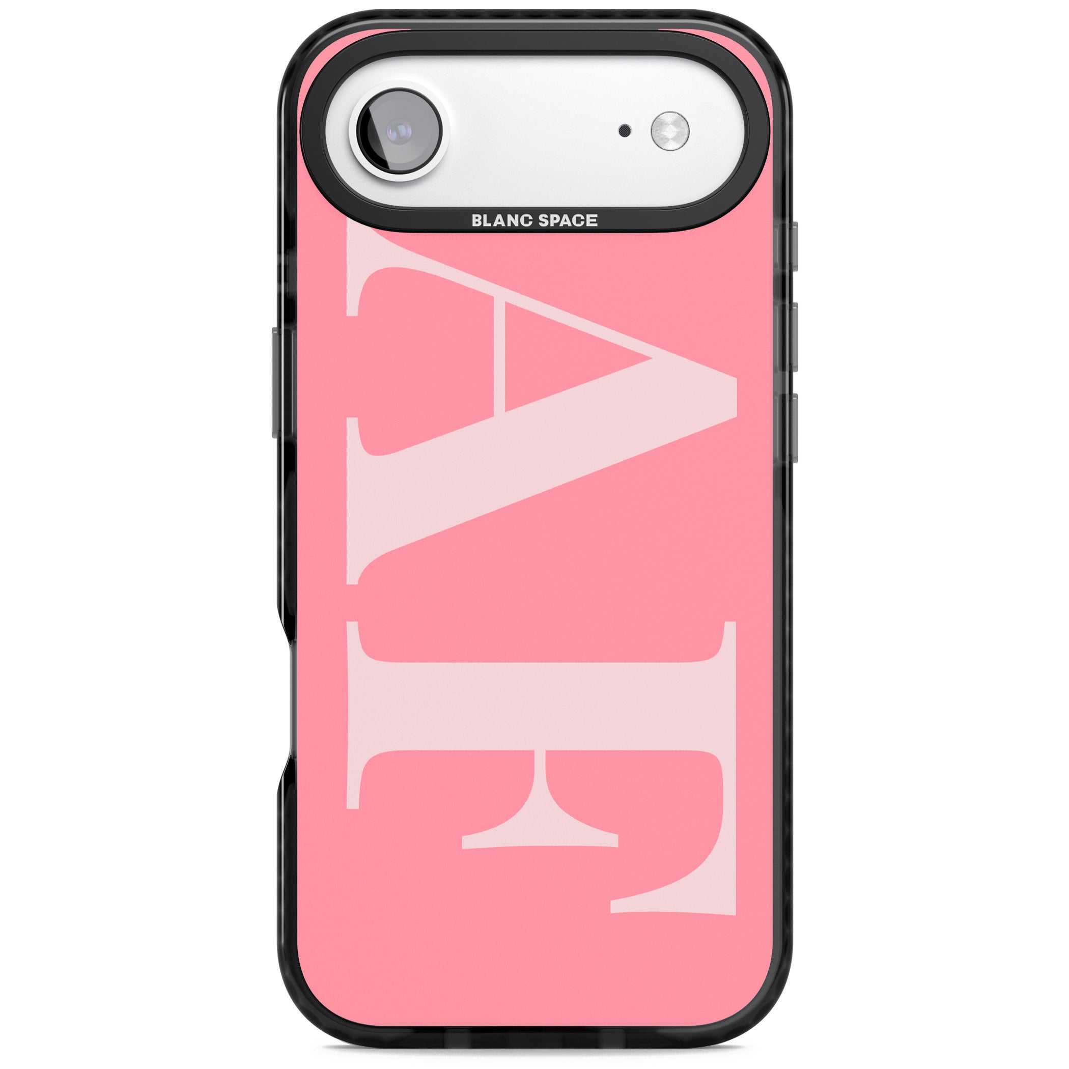 Personalised Light & Dark Pink Green Letters iPhone 17 Air Impact Black Phone Case