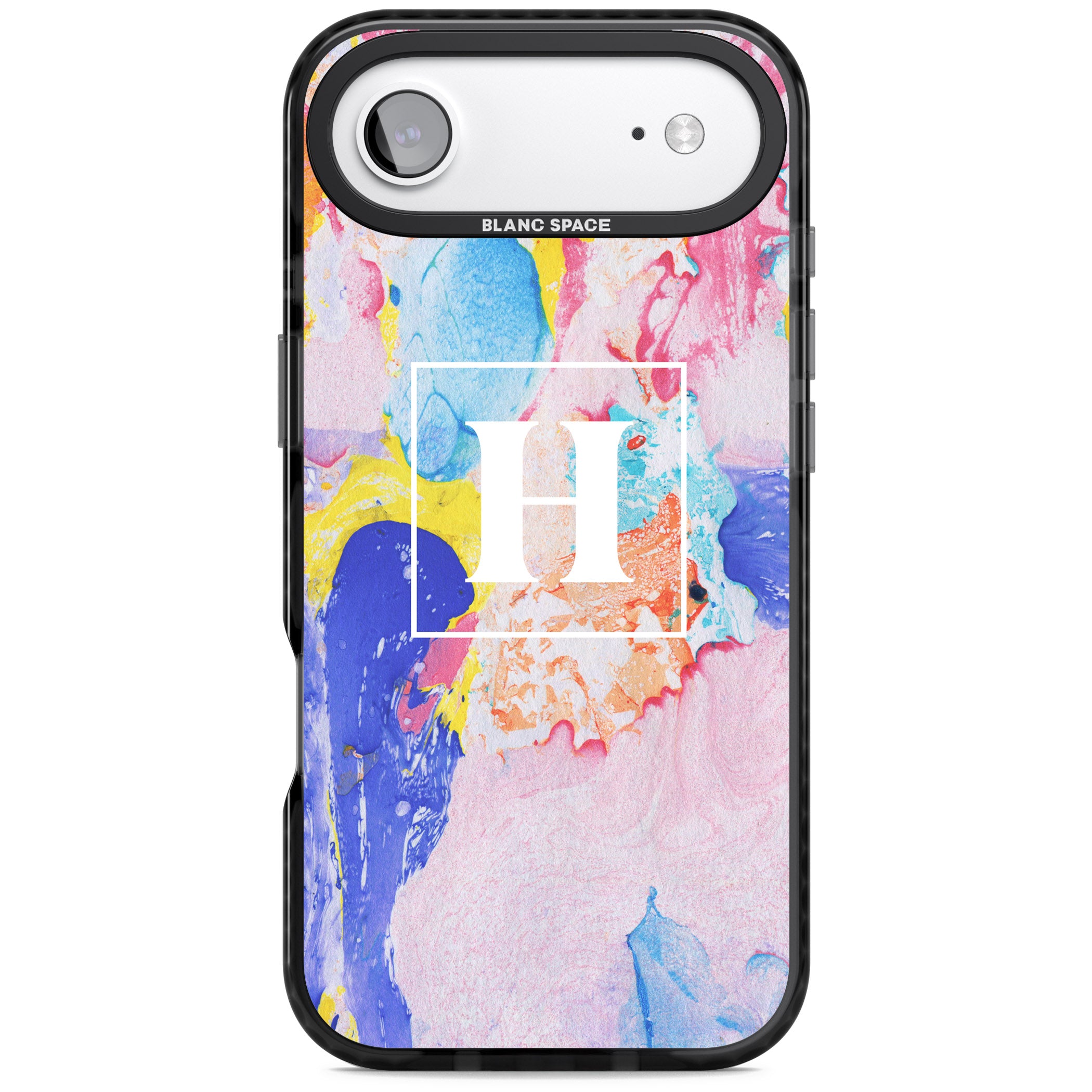 Personalised Pastel Marble Mix iPhone 17 Air Impact Black Phone Case