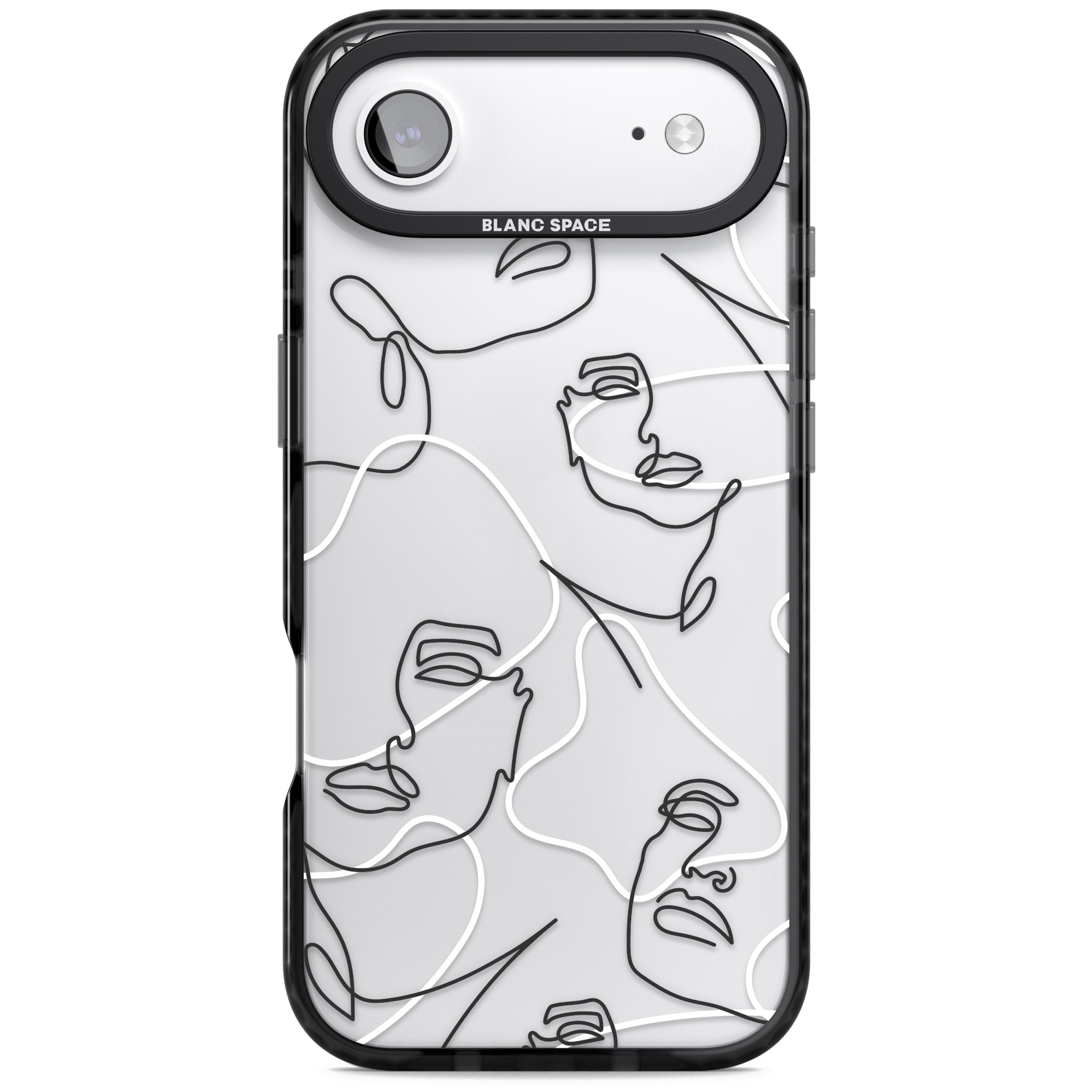 Personalised Abstract Faces iPhone 17 Air Impact Black Phone Case