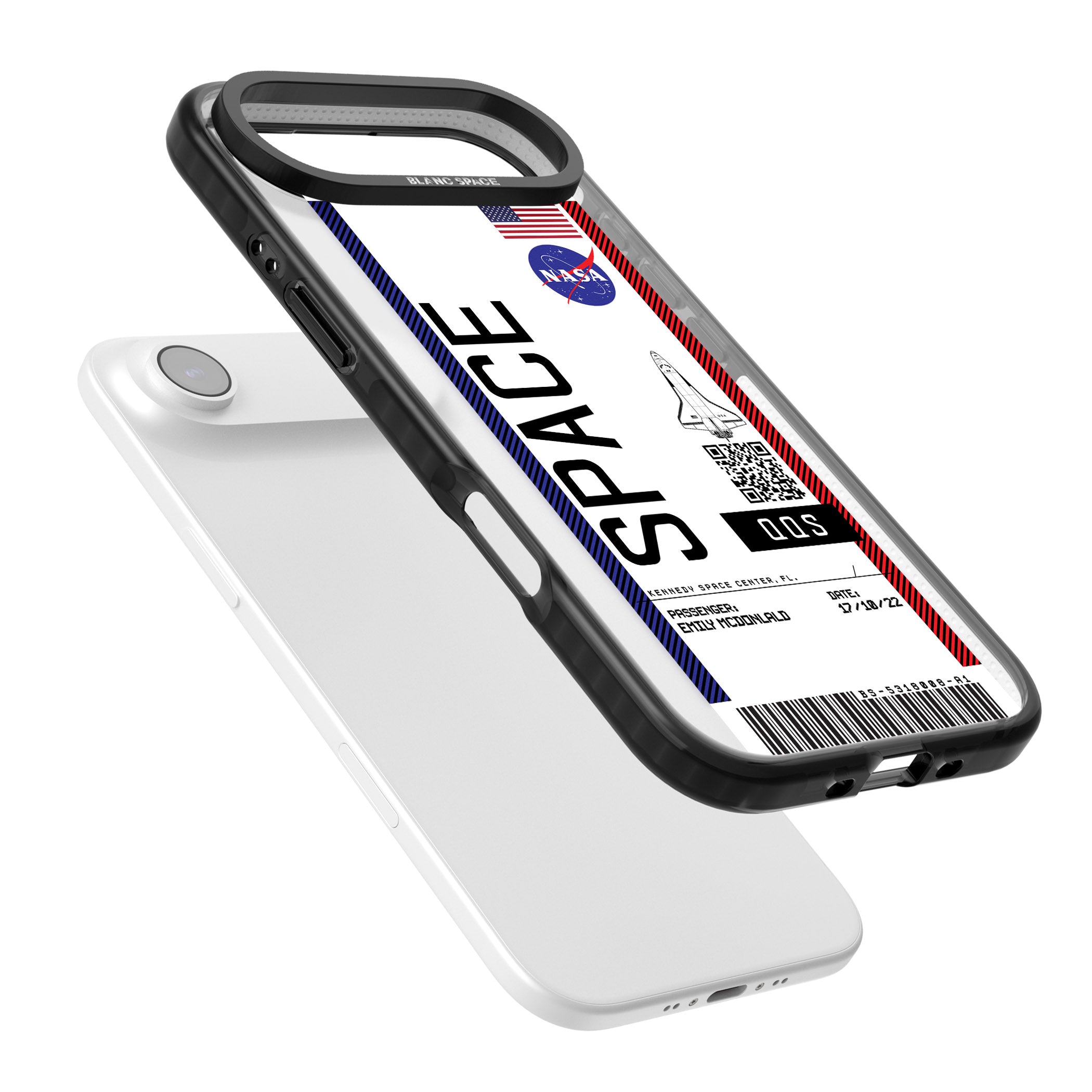 Personalised Nasa Boarding Pass (Light) iPhone 17 Air Impact Black Phone Case Colours