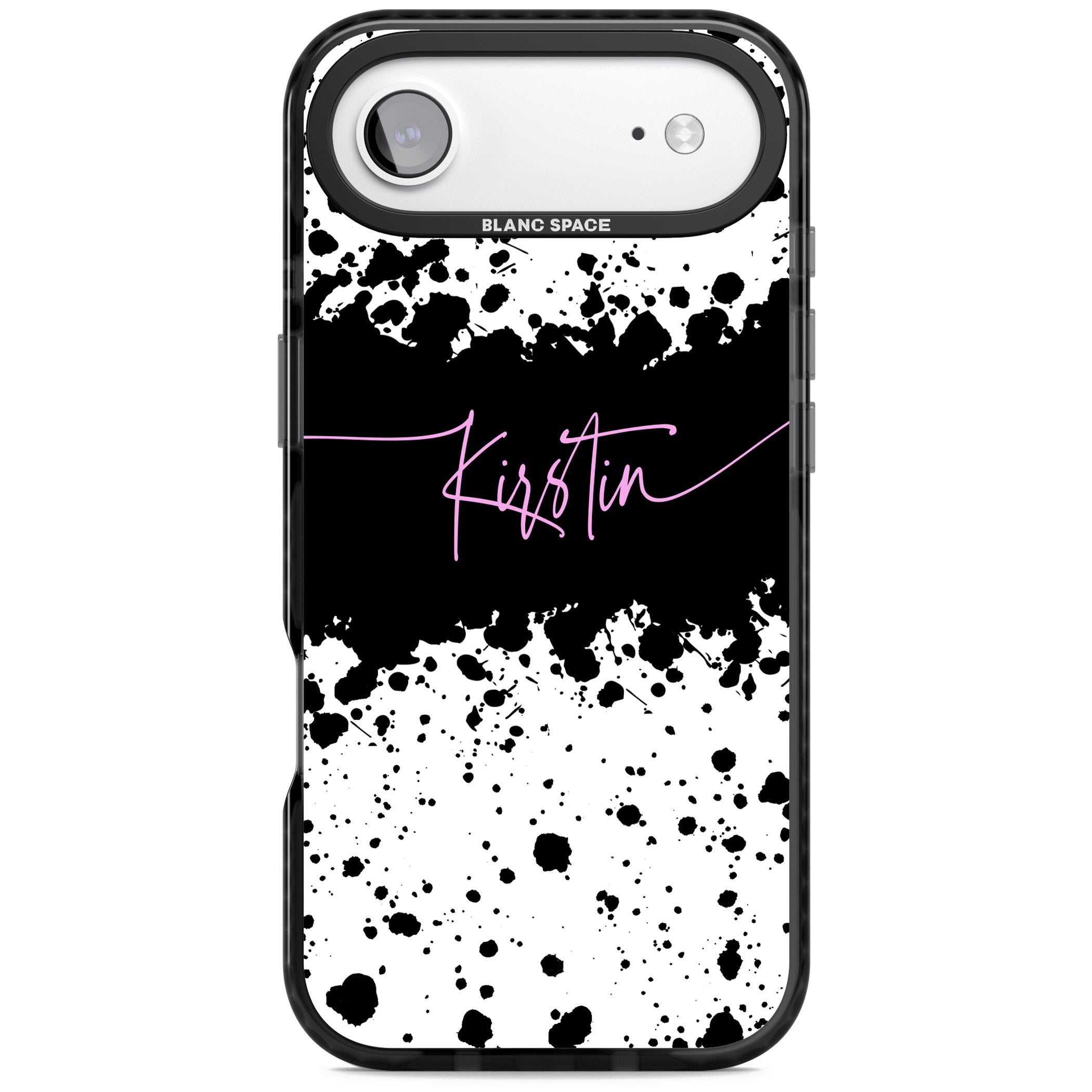 Personalised Bold Paint Splatters iPhone 17 Air Impact Black Phone Case