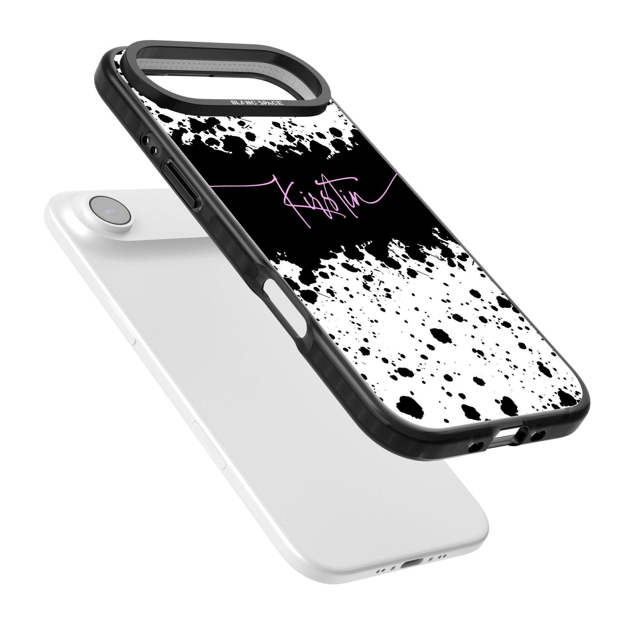 Personalised Bold Paint Splatters iPhone 17 Air Impact Black Phone Case Colours