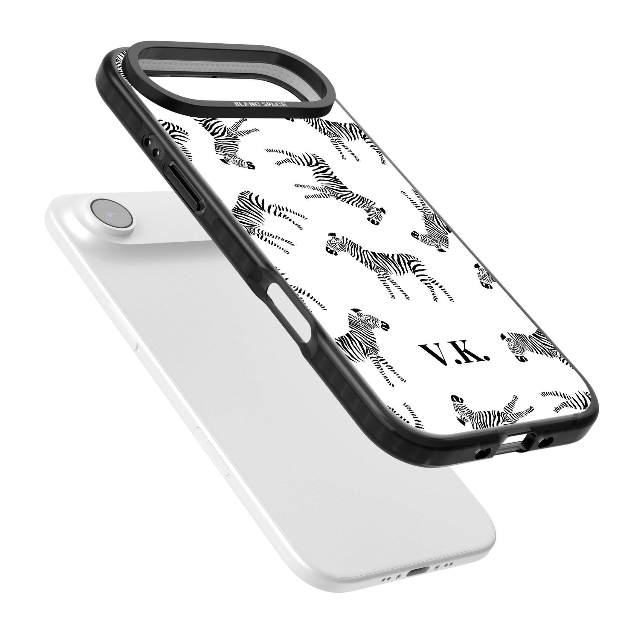 Personalised Zebra Pattern iPhone 17 Air Impact Black Phone Case Colours