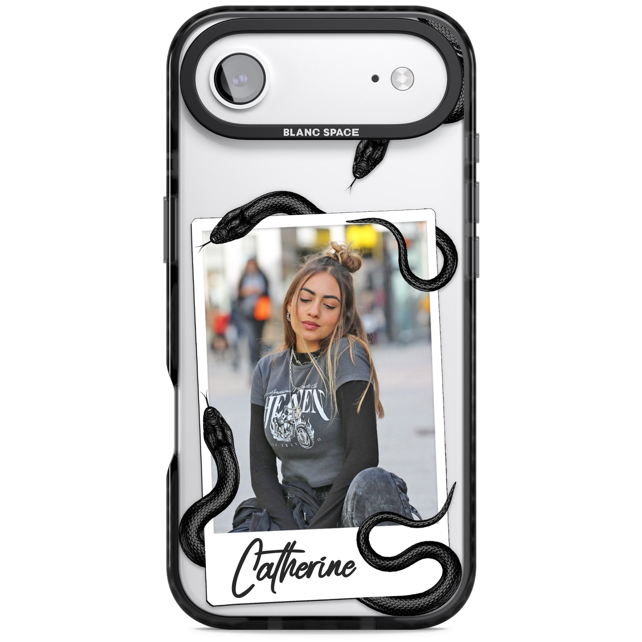 Personalised Snake Instant Photo iPhone 17 Air Impact Black Phone Case