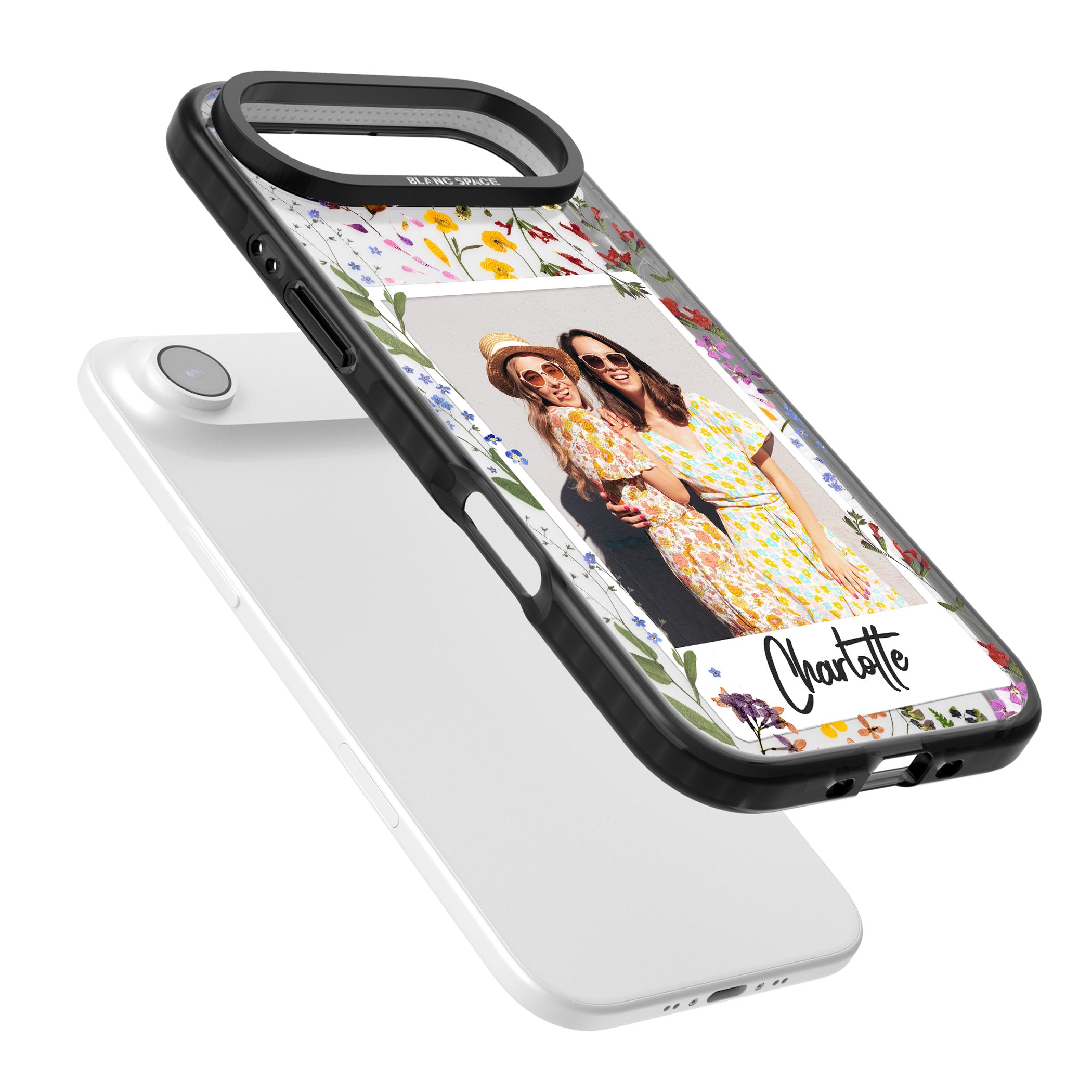 Personalised Wildflower Instant Photo iPhone 17 Air Impact Black Phone Case Colours