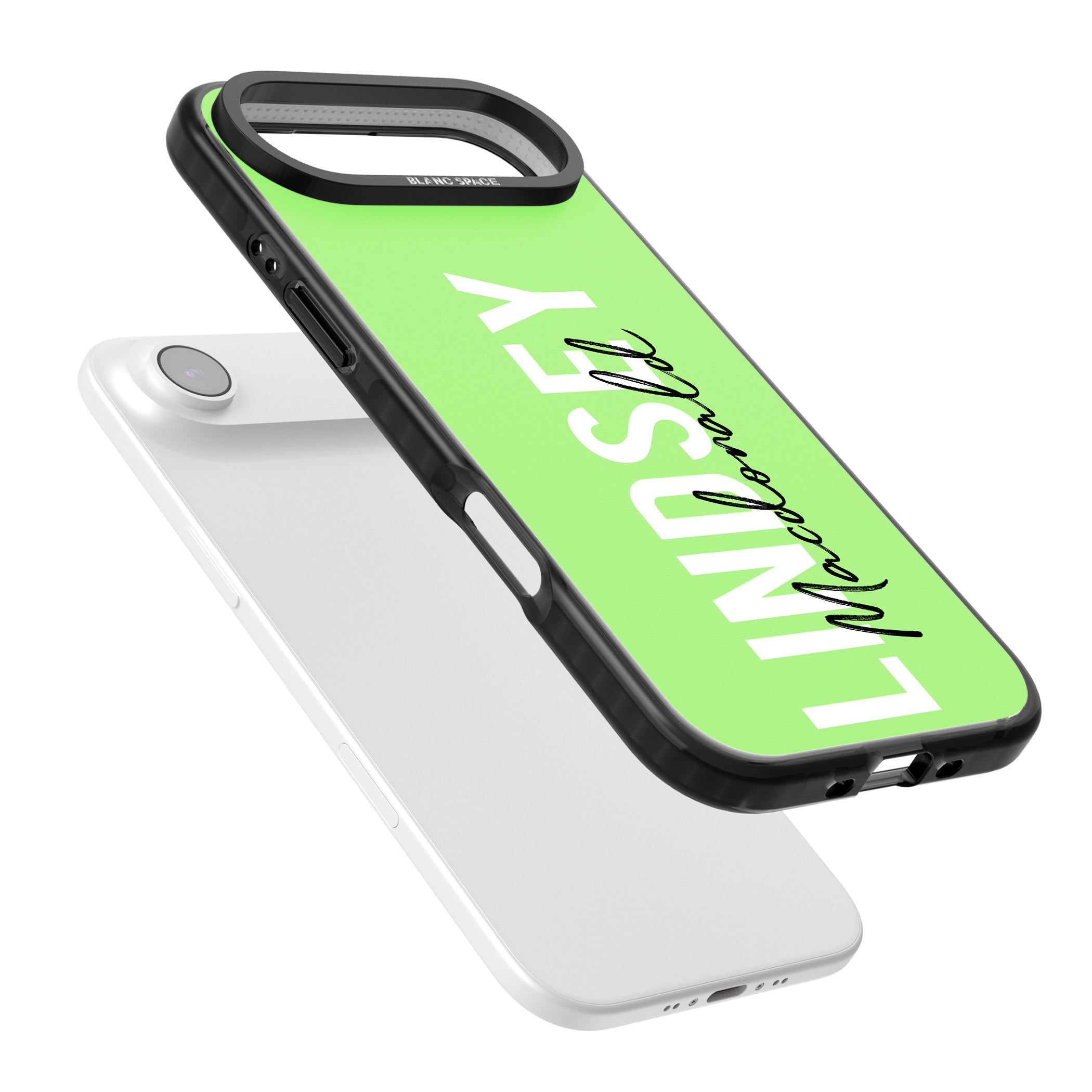 Personalised Bold Name: Lime iPhone 17 Air Impact Black Phone Case Colours