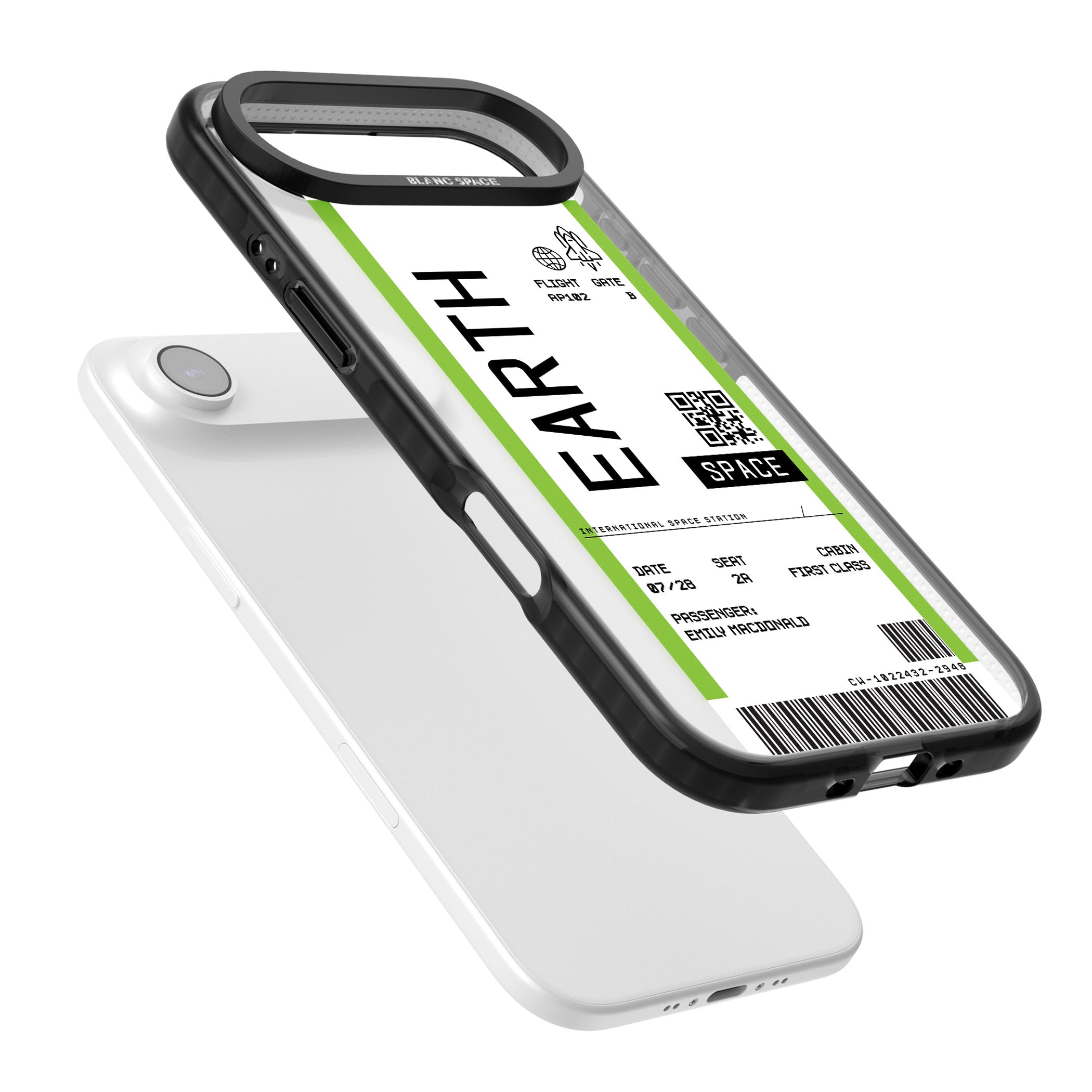 Personalised Earth Travel Ticket iPhone 17 Air Impact Black Phone Case Colours