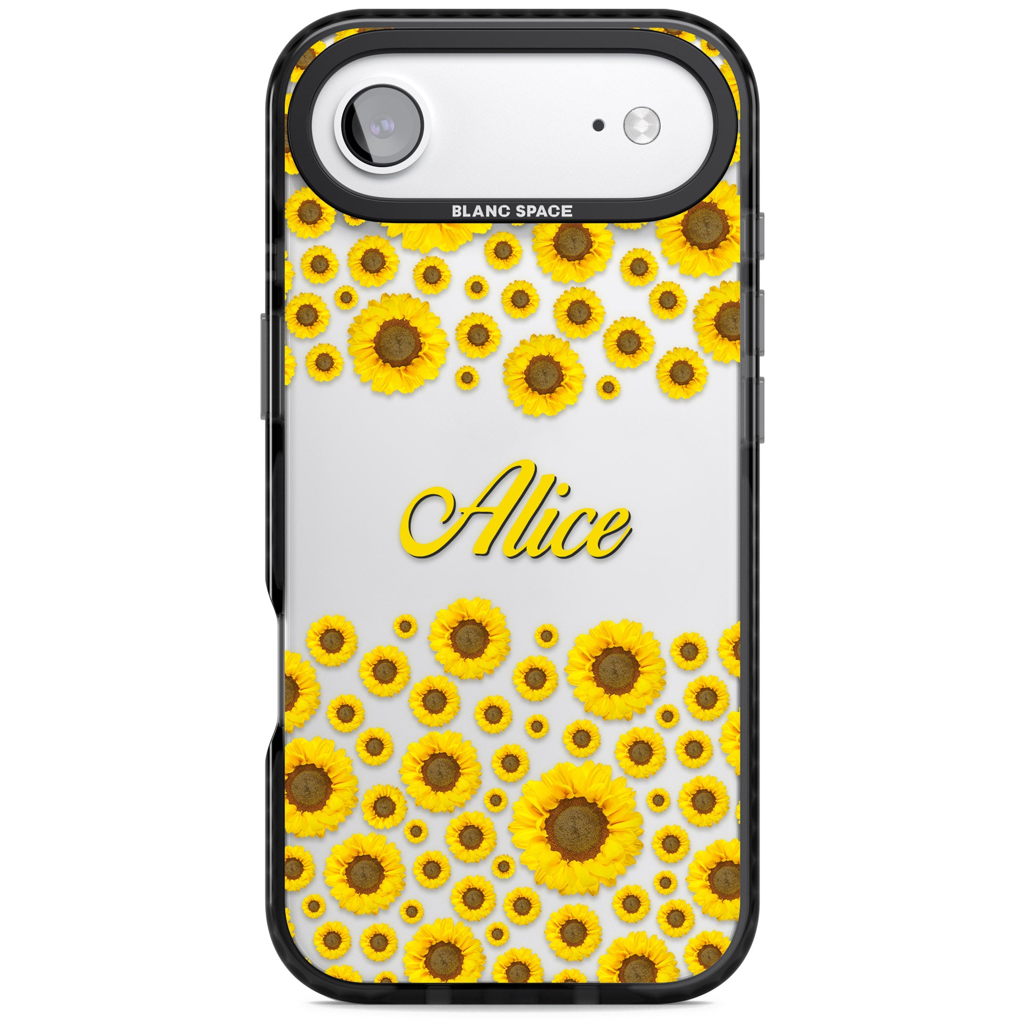 Personalised Sunflowers iPhone 17 Air Impact Black Phone Case