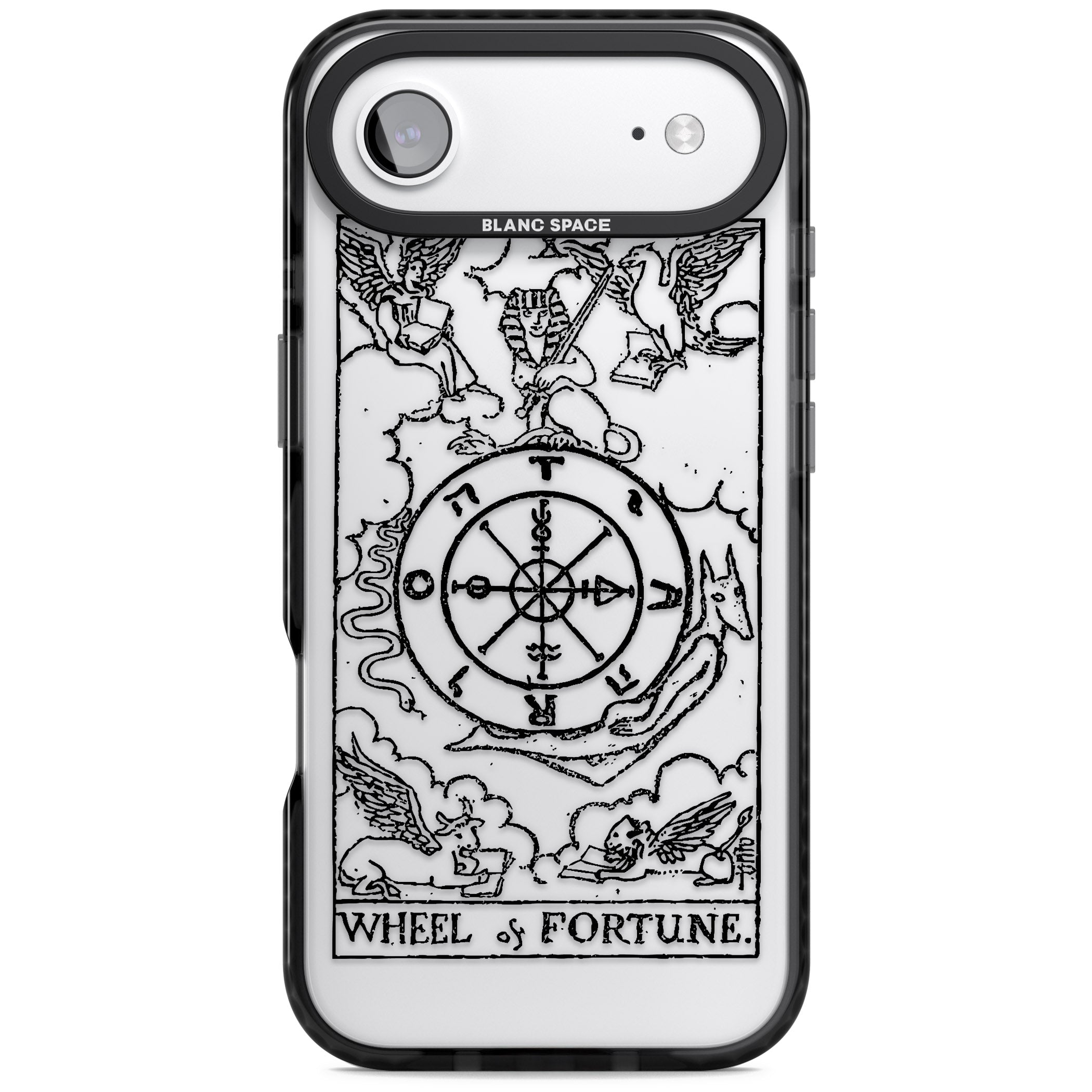 Personalised Wheel Of Fortune Tarot Transparent iPhone 17 Air Impact Black Phone Case