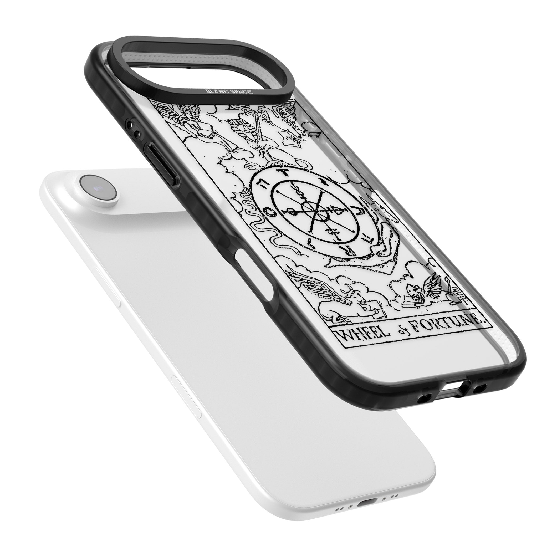 Personalised Wheel Of Fortune Tarot Transparent iPhone 17 Air Impact Black Phone Case Colours